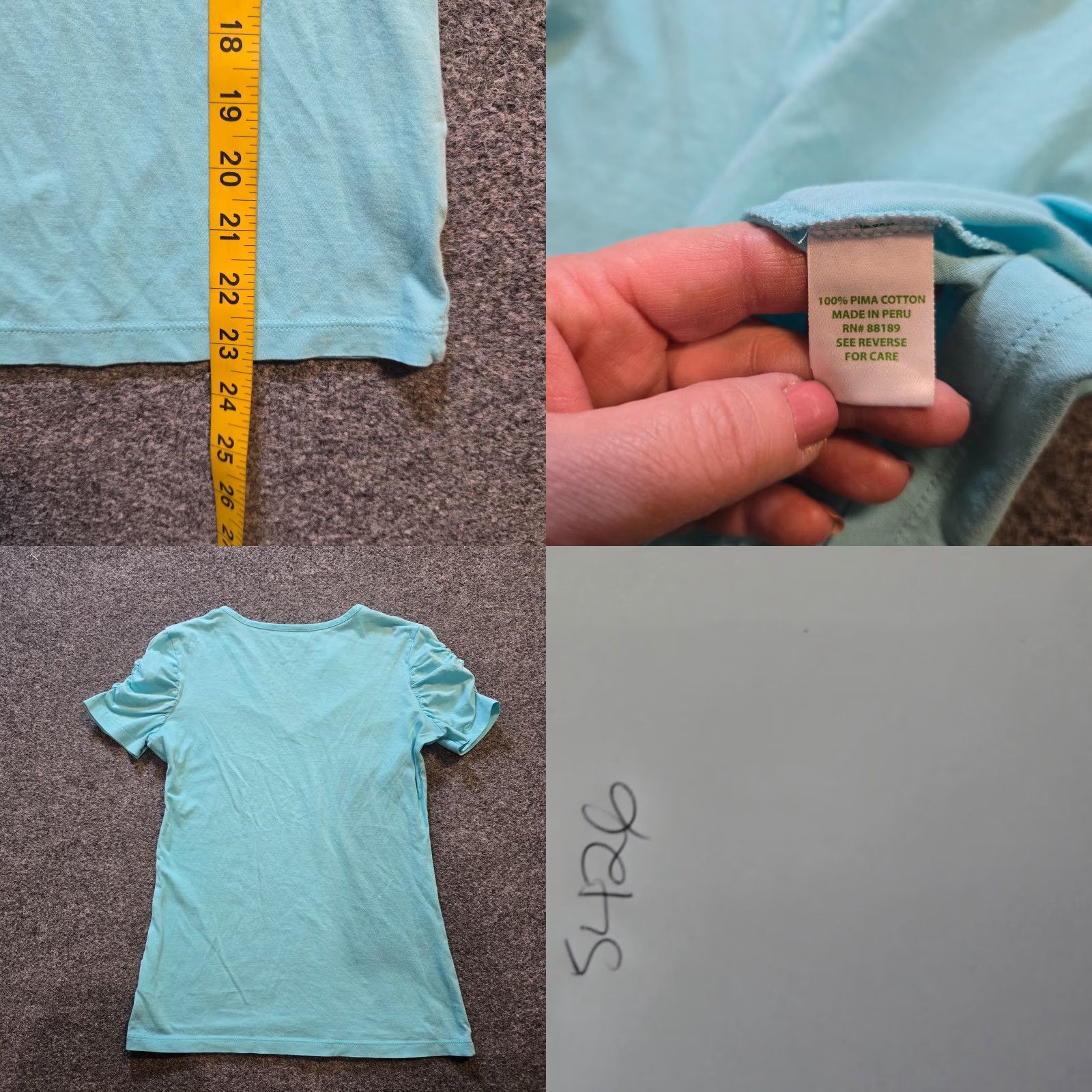 Lilly Pulitzer Lilly Pulitzer Top Womens XS Blue Pima Cotton V Neck Short Sleeve Casual Knit Lightweight Regular Basic Shirt Womens XS Blue Size XS / US 0-2 / IT 36-38 - 8 Thumbnail