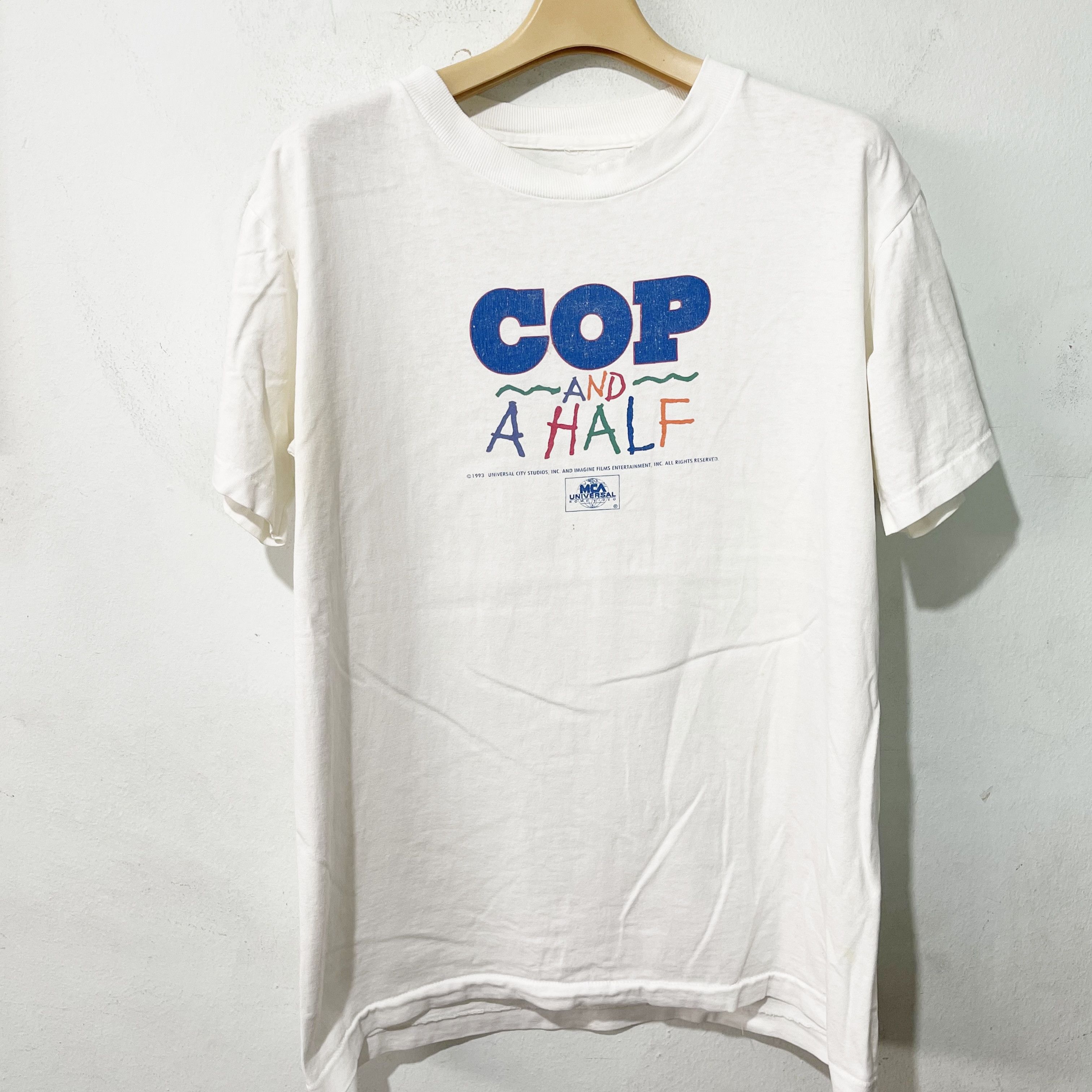 Vintage Vintage 1993 Cop and a Half Movie Promo T-Shirt Size US M / EU 48-50 / 2 - 1 Thumbnail
