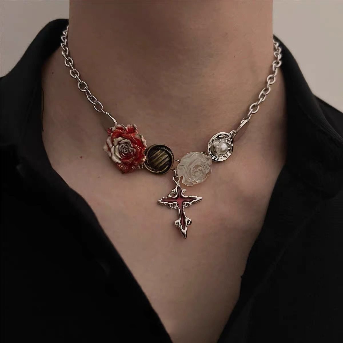 Other Dark STEAL! Y2K Chains Necklace Chain Size ONE SIZE - 4 Thumbnail