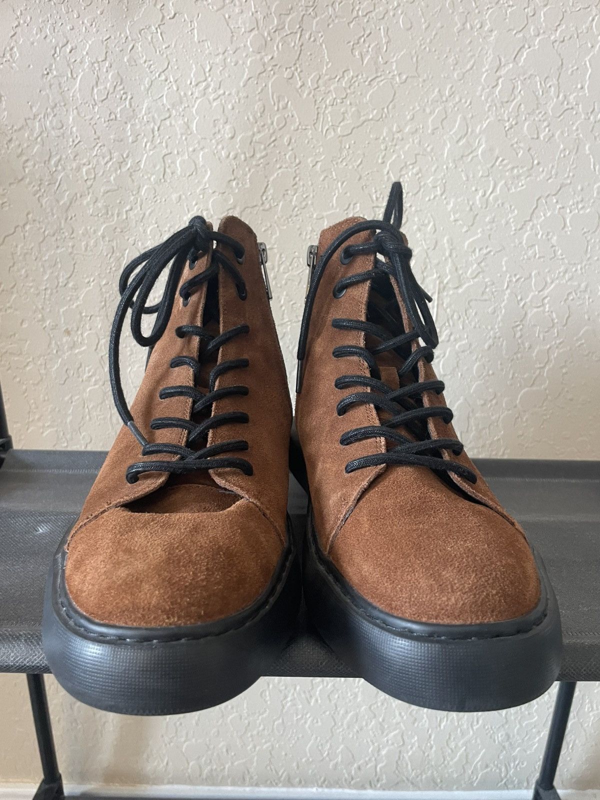Karl Lagerfeld Suede Zippered Ankle boots Size US 12 / EU 45 - 2 Thumbnail
