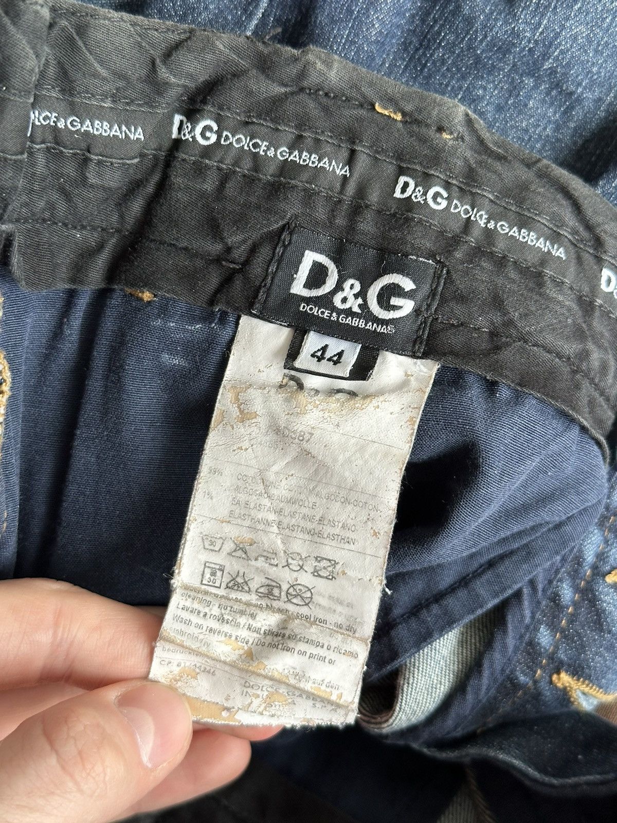 Dolce & Gabbana 90s Dolce & Gabbana Denim Shorts Blue IT 44 Buckle Waist D&G Size 30" / US 8 / IT 44 - 11 Thumbnail