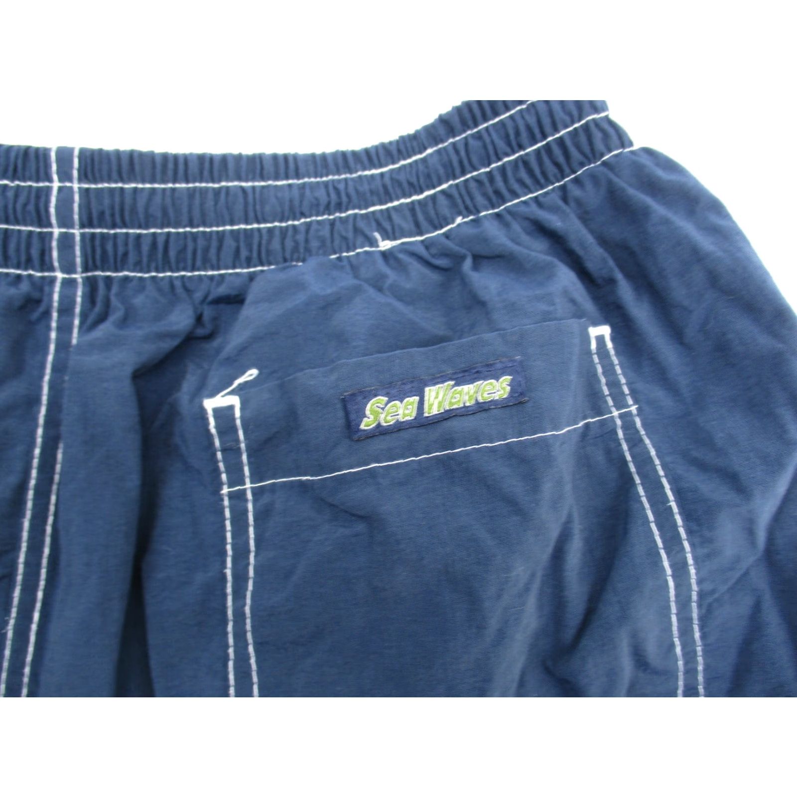 SeaVees Sea Waves Shorts Mens XL Nylon Blue Elastic Waist Pocketed Drawstring Sports Fishing Activewear Size US 28 / EU 44 - 5 Thumbnail