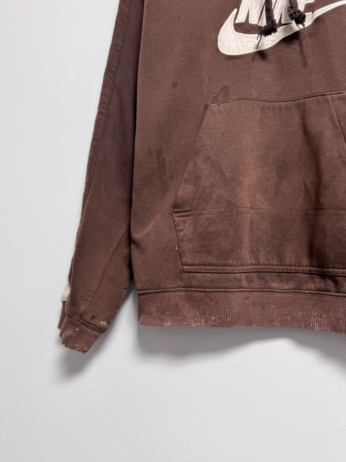 Nike × Vintage Nike Vintage Y2K style big logo Hoodie Brown Size US M / EU 48-50 / 2 - 3 Thumbnail