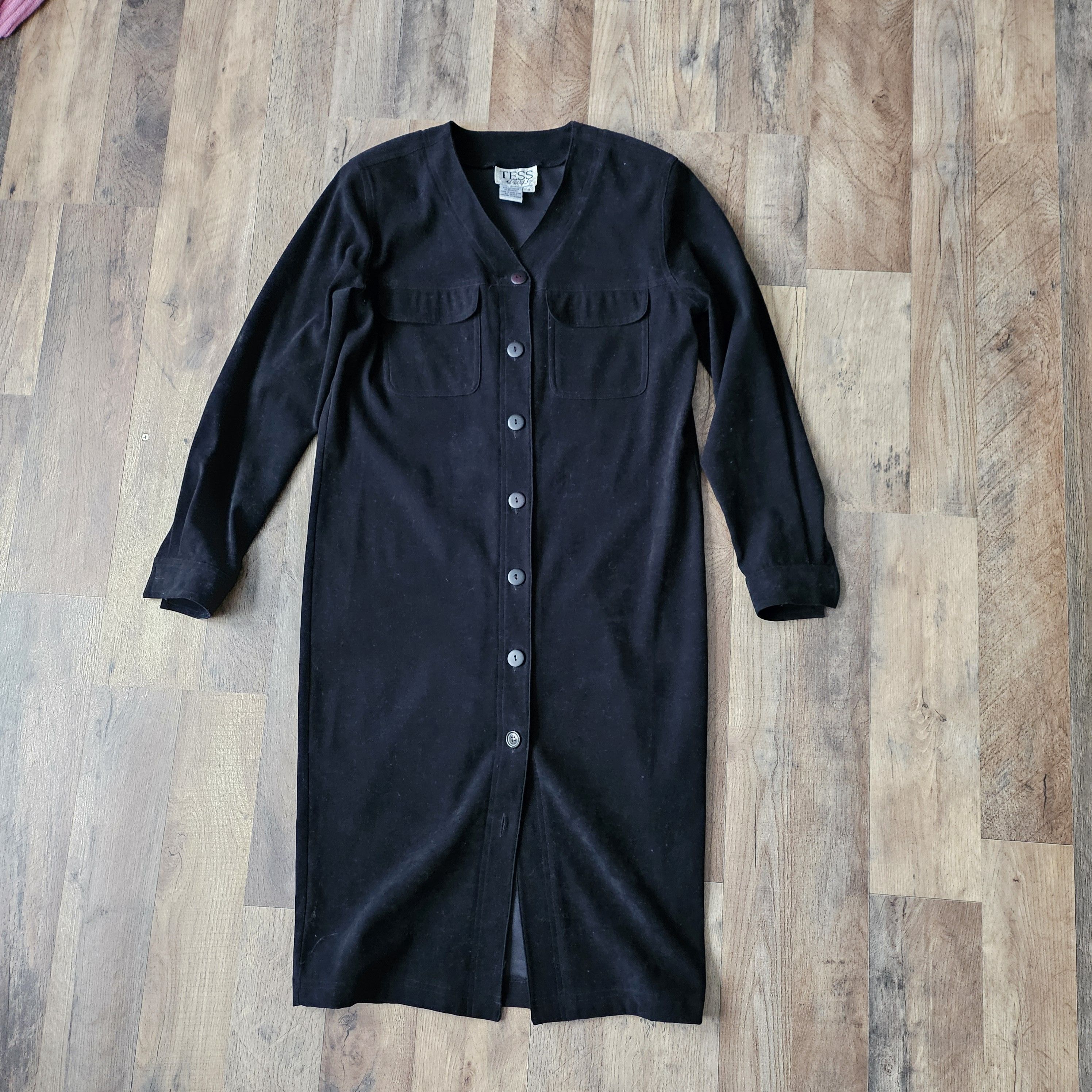 Vintage Vintage Tess Dress Womens 6 Black Button Up Down Size S / US 4 / IT 40 - 1 Thumbnail