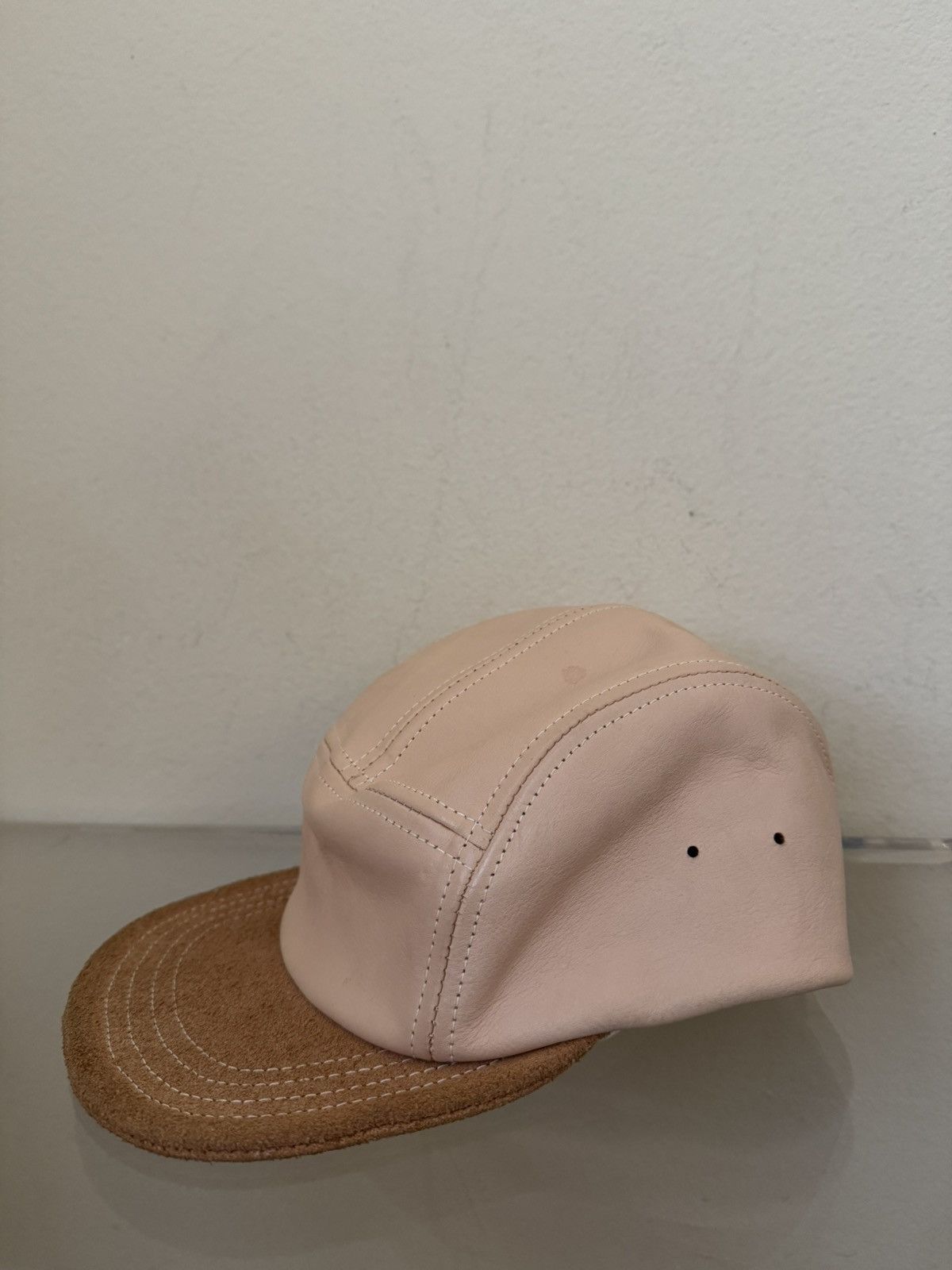 Hender Scheme Hender Scheme 5 Panel Leather Cap Hat Tan Adjustable Size ONE SIZE - 5 Thumbnail
