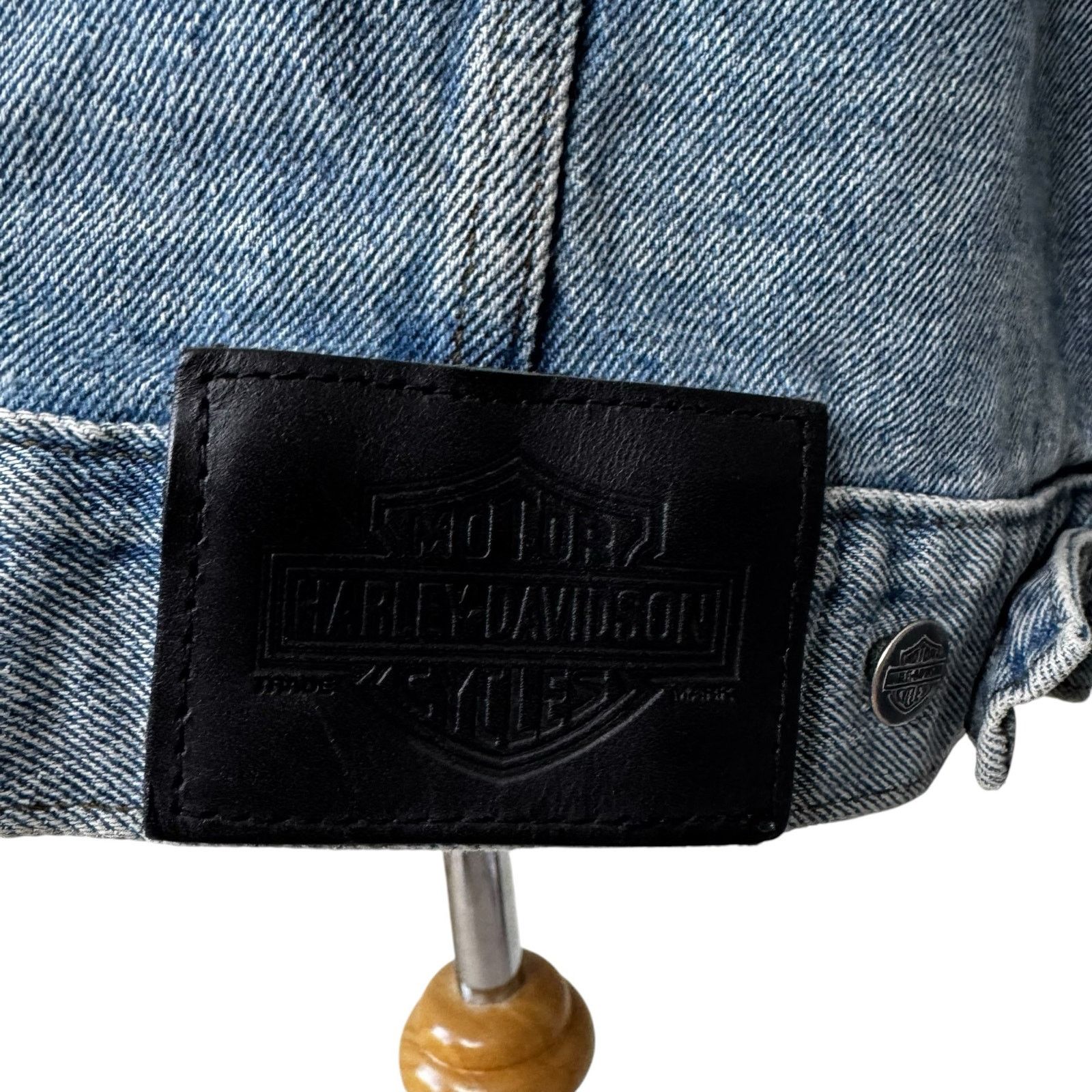 Harley Davidson HARLEY DAVIDSON Denim Jacket with Pins and Eagle Patch Size US XXL / EU 58 / 5 - 5 Thumbnail