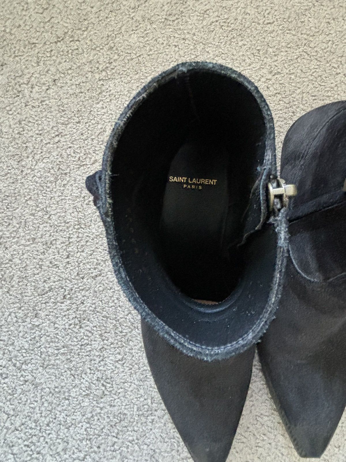 Saint Laurent Paris Saint Laurent Black Fringed Lukas Boots Size US 8 / EU 41 - 4 Thumbnail