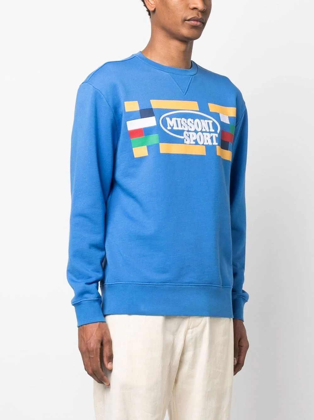 Missoni o1y0225 Logo Sweatshirt in Blue Size US S / EU 44-46 / 1 - 3 Thumbnail