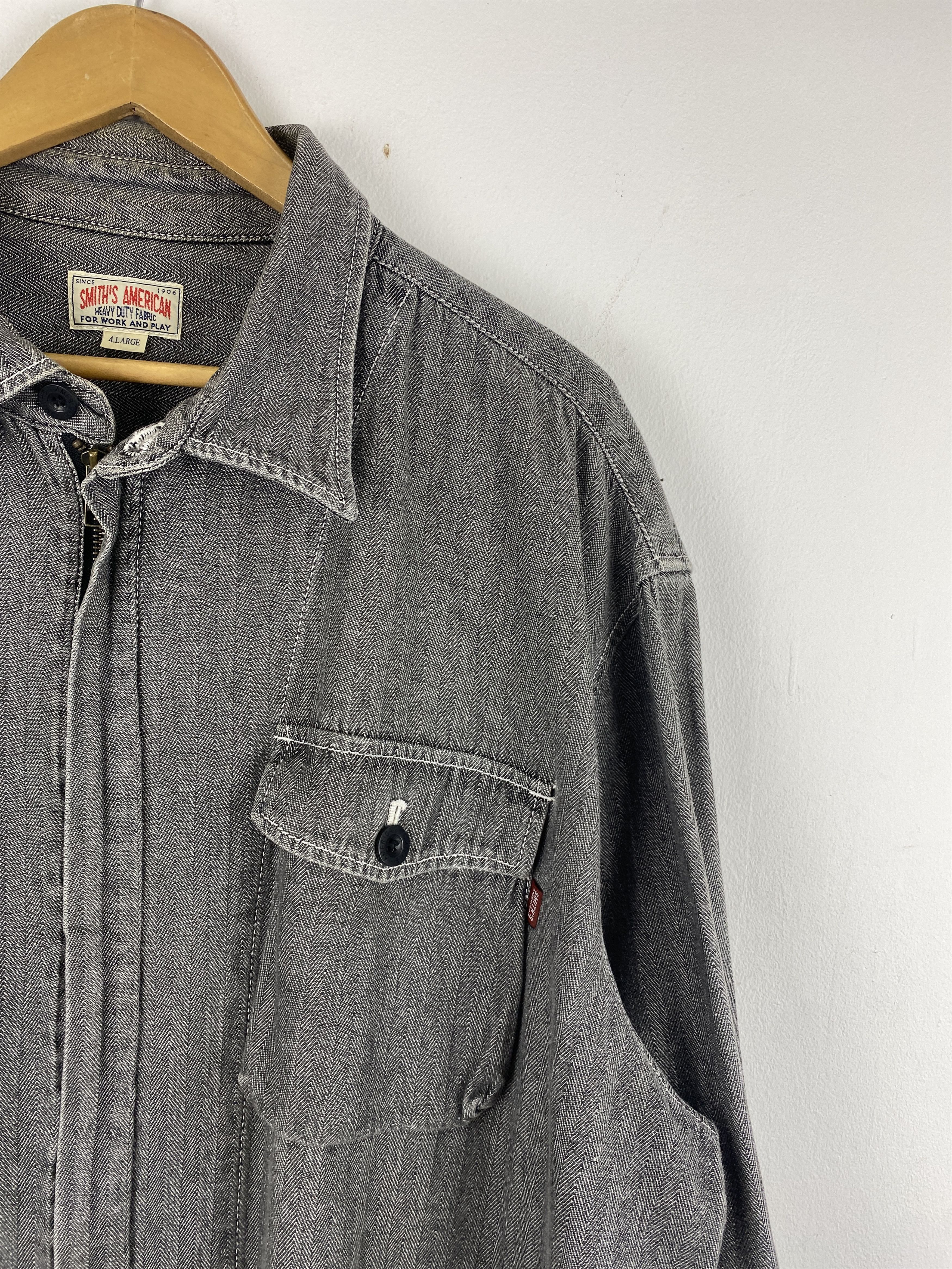 Smith's American Vintage Smiths American Denim Oversized Worker Jacket J1985 Size US XXL / EU 58 / 5 - 5 Thumbnail