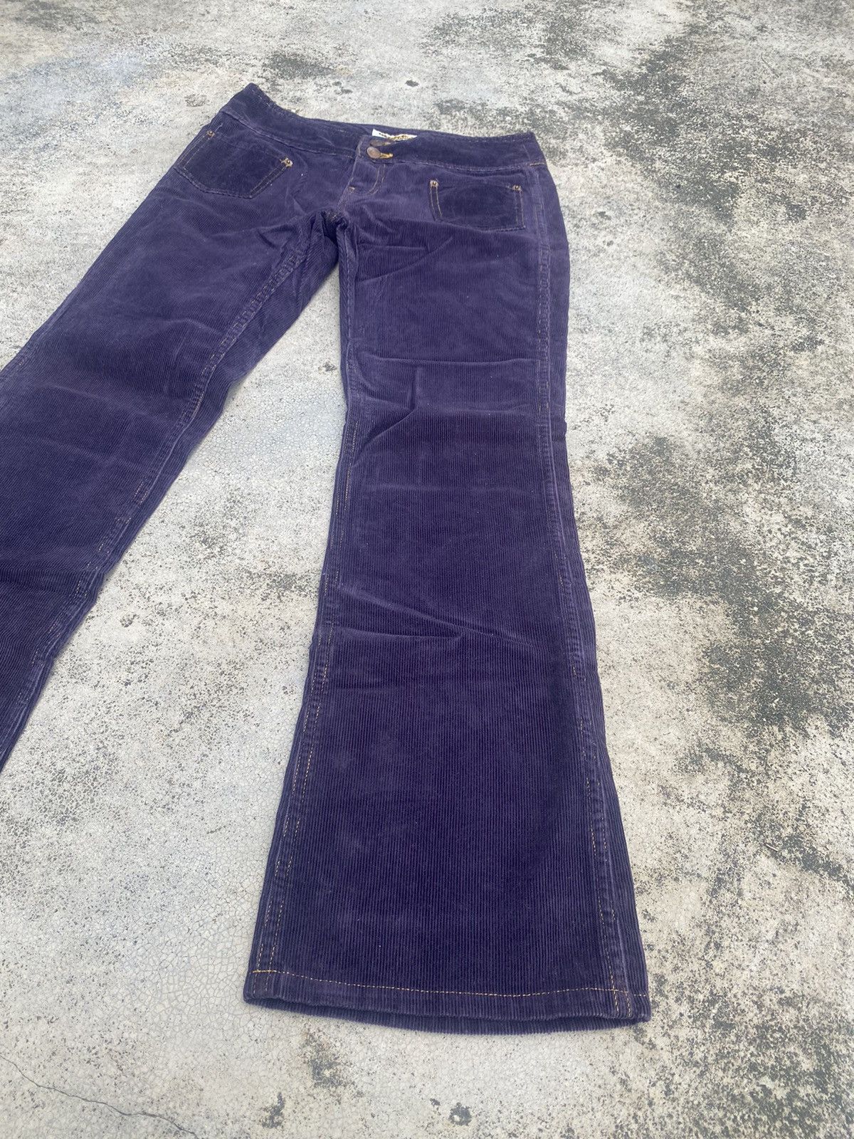 Designer × Hysteric Glamour × Japanese Brand Flare Hysteric Glamour Corduroy Low Rise Bush Pants Size US 27 - 2 Thumbnail