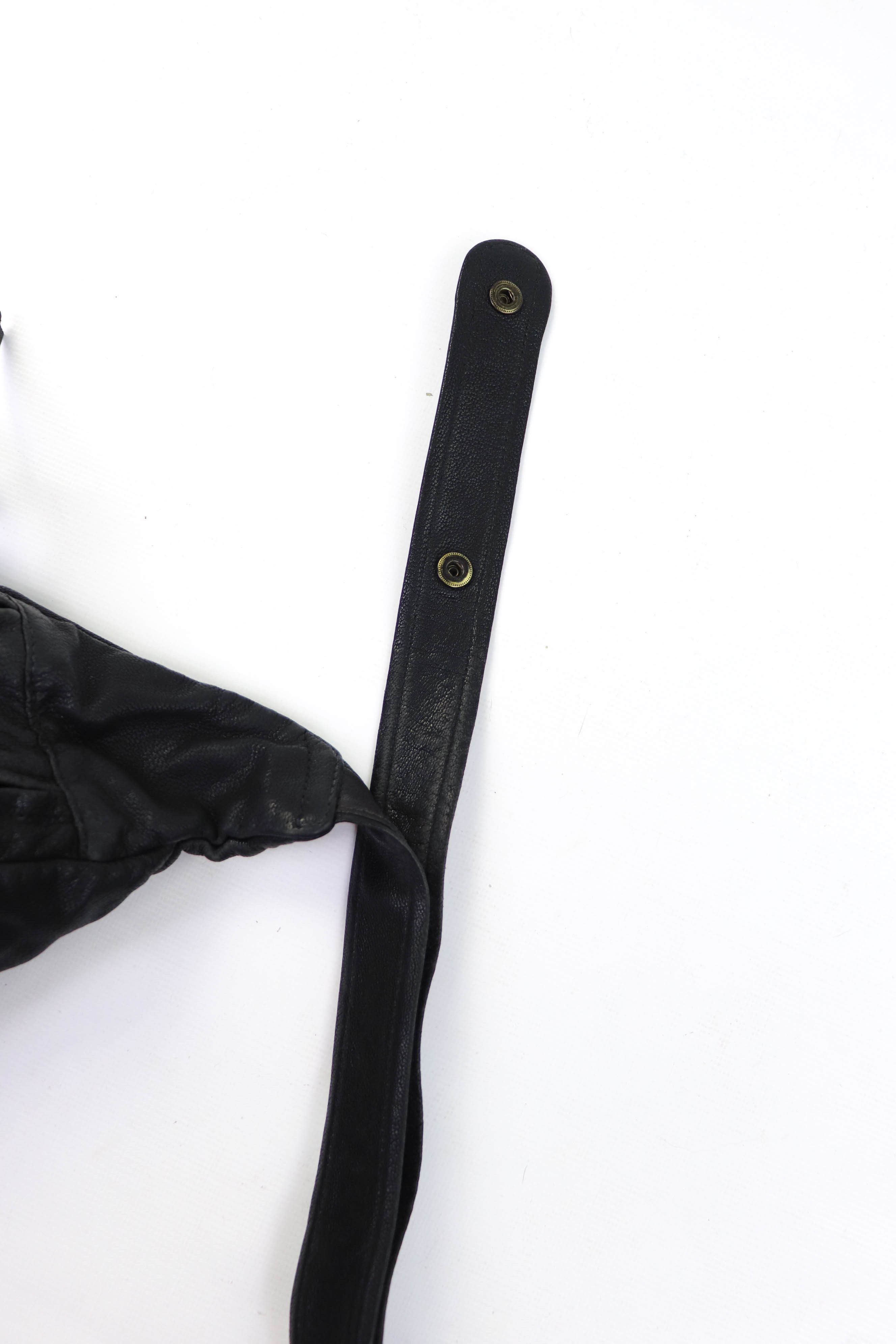 Genuine Leather YVONNE KONE (Womens?) Black Leather Oversized Albi Bum Bag Size ONE SIZE - 11 Thumbnail