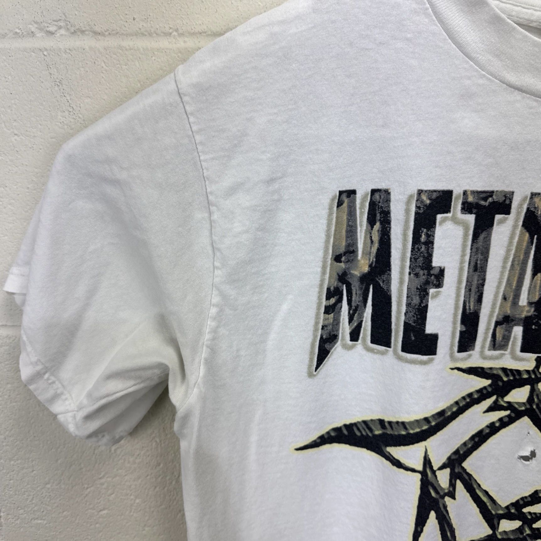 Tultex VINTAGE Metallica T-Shirt 1996 Load Concert Short Sleeve White Large 90s Band Logo Mens Size US L / EU 52-54 / 3 - 5 Thumbnail