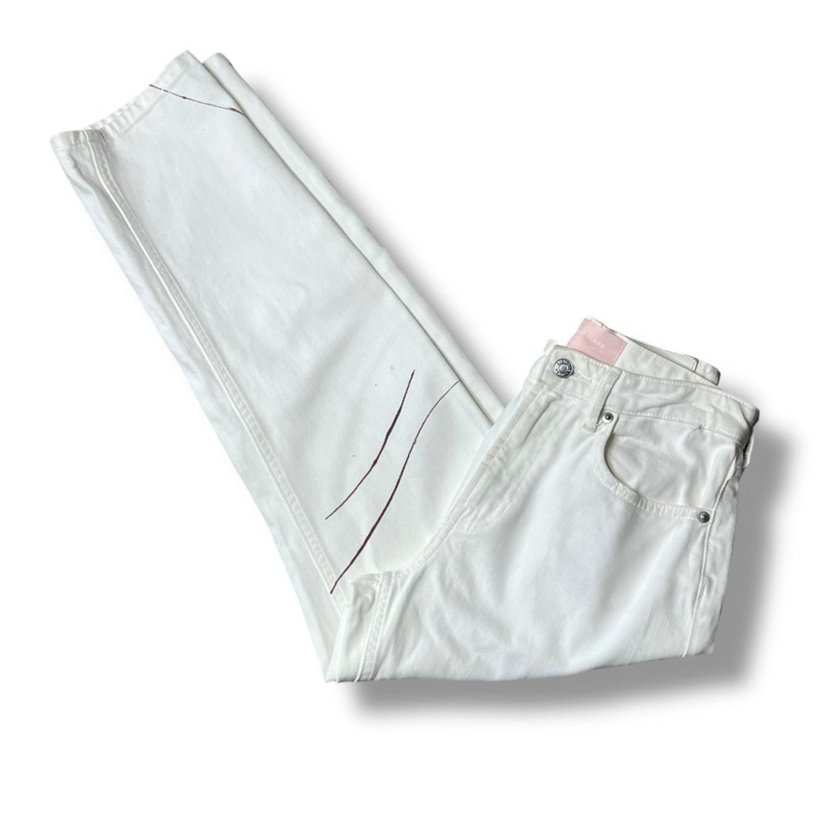 Everlane Everlane The High Rise Straight ankle jean paint splatter Size 24" / US 00 / IT 34 - 3 Thumbnail