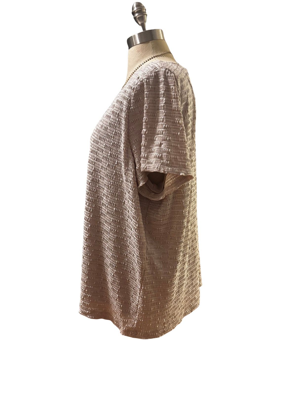 Laura Ashley Women’s beige texture Top.wt2604 Size XXL / US 16-18 / IT 52-54 - 3 Thumbnail
