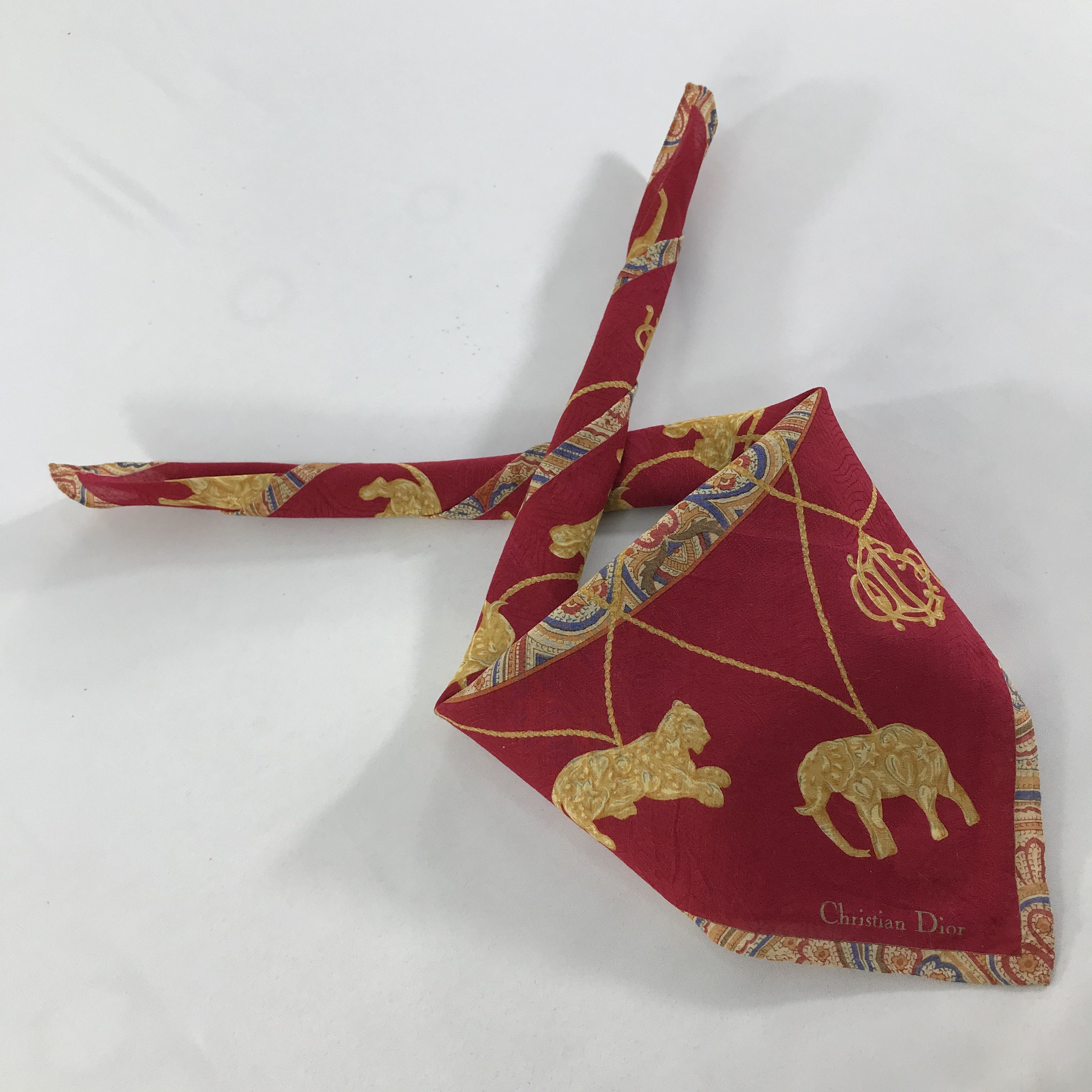 Vintage Christian Dior Neckerchief / Bandana / Handkerchief Size ONE SIZE - 2 Thumbnail