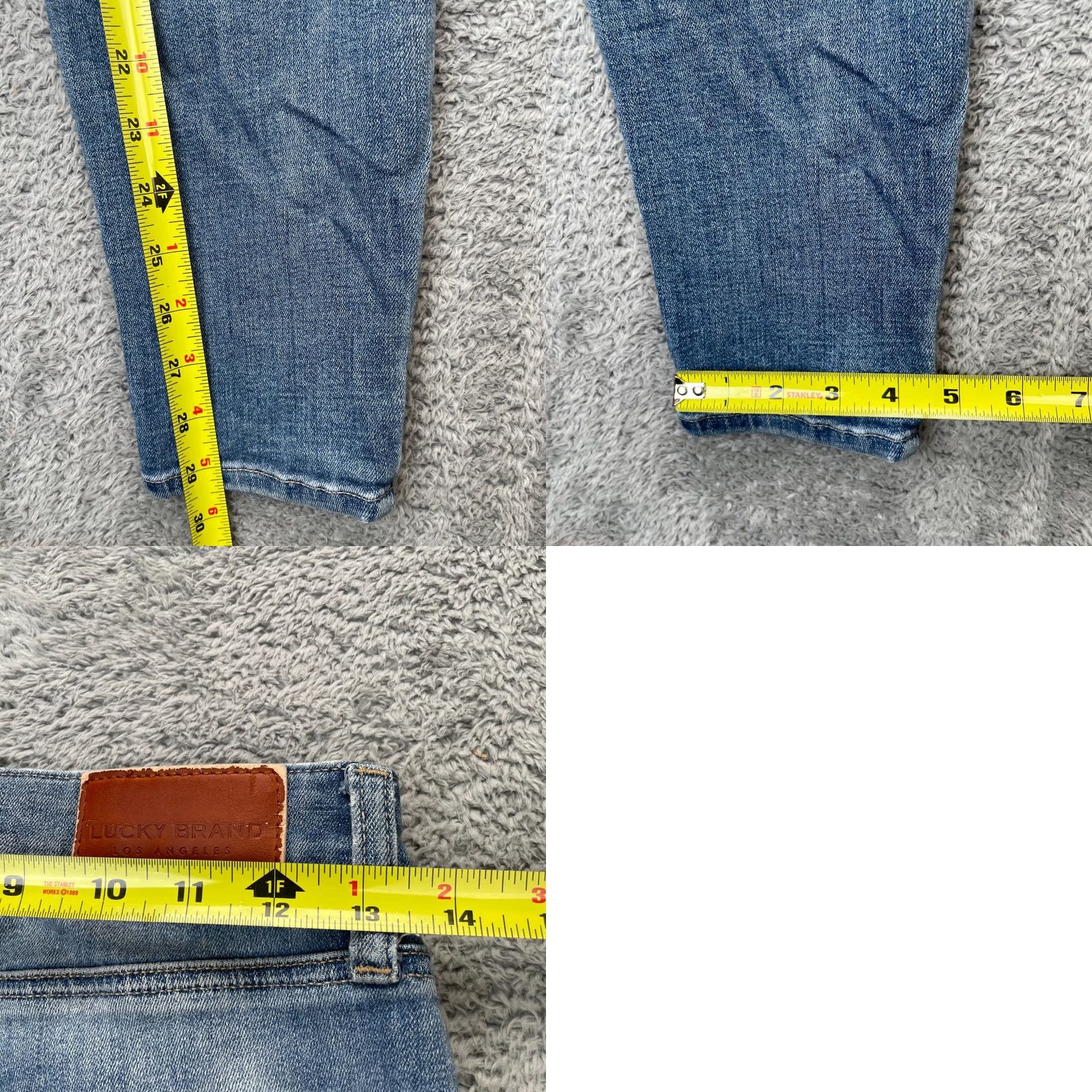 Lucky Brand Lucky Brand Jeans Womens 2x26R Blue Lolita Skinny Leg Whiskered Denim Low Rise Jeans Women 5-Pocket Denim Cotton Spandex Viscose Zip Button Size 26" / US 2 / IT 38 - 8 Thumbnail
