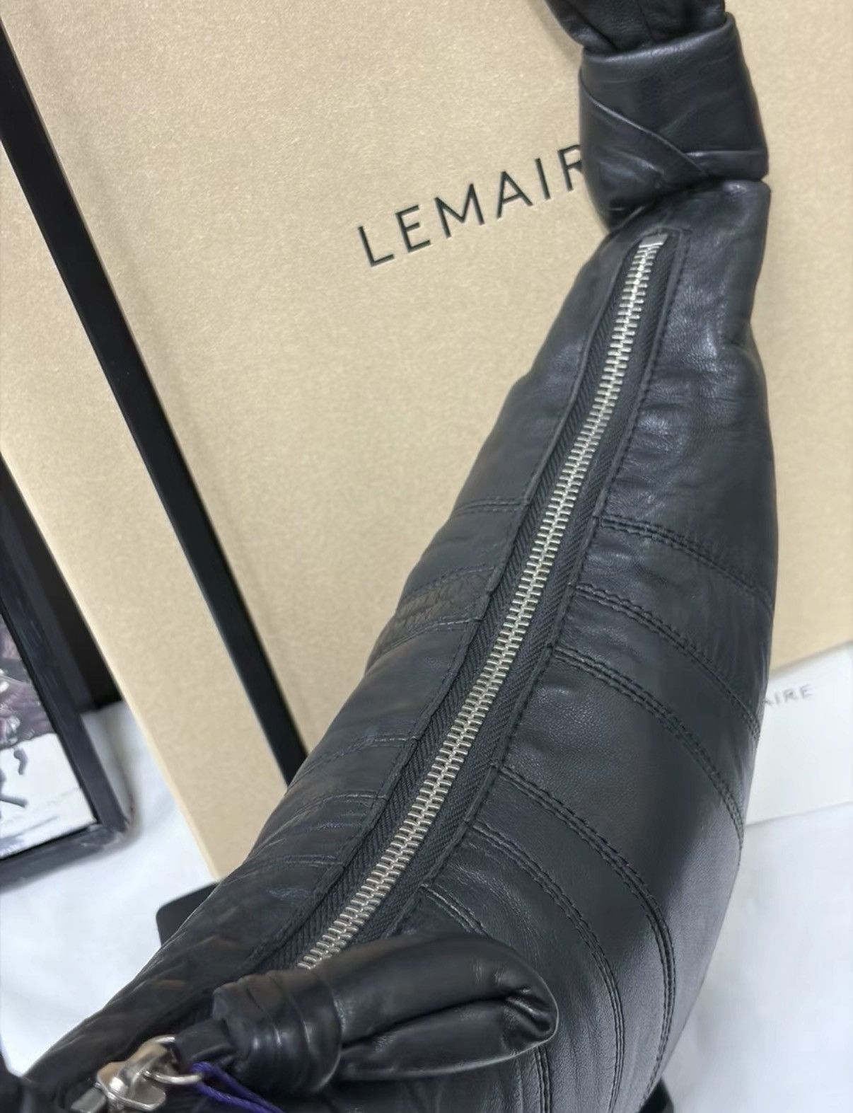 Lemaire Lemaire Small Black Croissant Bag K34 Size ONE SIZE - 8 Thumbnail