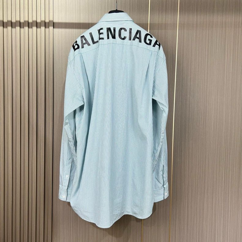 Balenciaga Balenciaga size 38 Back Letter Stripe Shirt 2502-Nextarrow Size US L / EU 52-54 / 3 - 2 Thumbnail