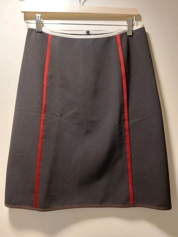 image of Miu Miu x Prada 90's Prada Skirt Nylon Mini Wool Silk Vintage in Black, Women's (Size 30)