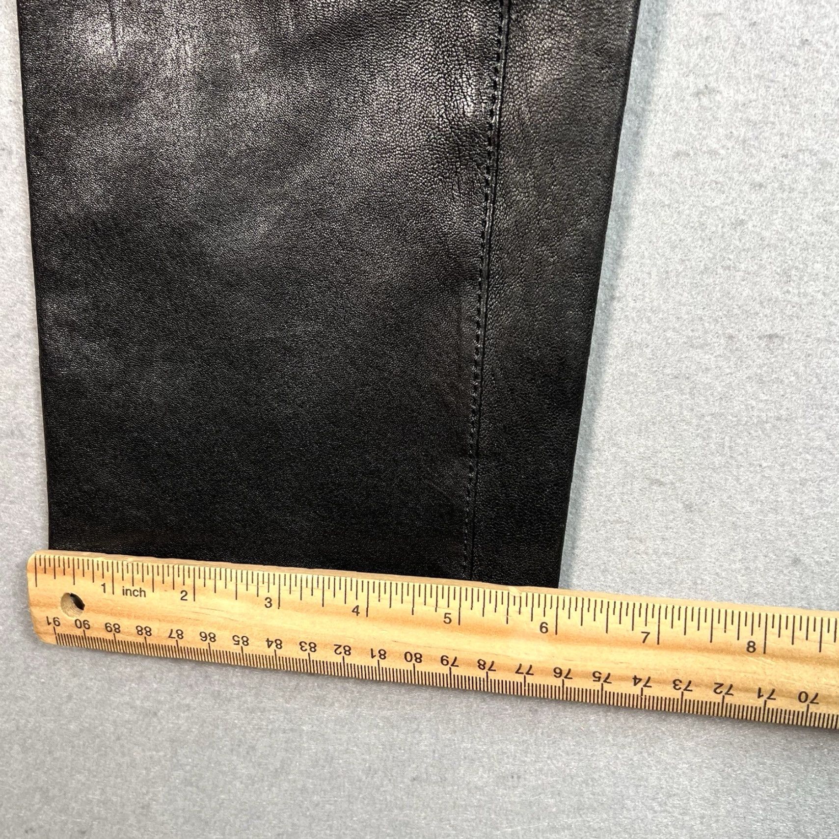 J Brand VINTAGE J Brand High Rise 100% Lamb Leather Straight Leg Crop Pants Black Size 26 Womens Size 26" / US 2 / IT 38 - 6 Thumbnail