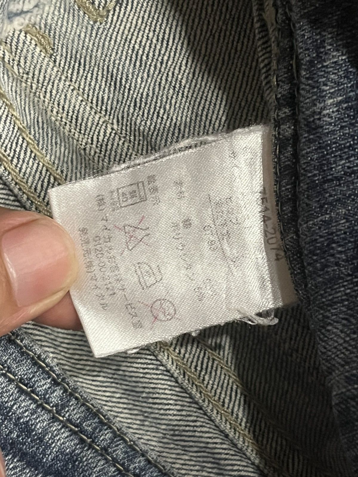If Six Was Nine ⚡️Flare⚡️Vintage Japanese Blue Washed Bush Pant Frayed Jeans Size US 28 / EU 44 - 17 Thumbnail