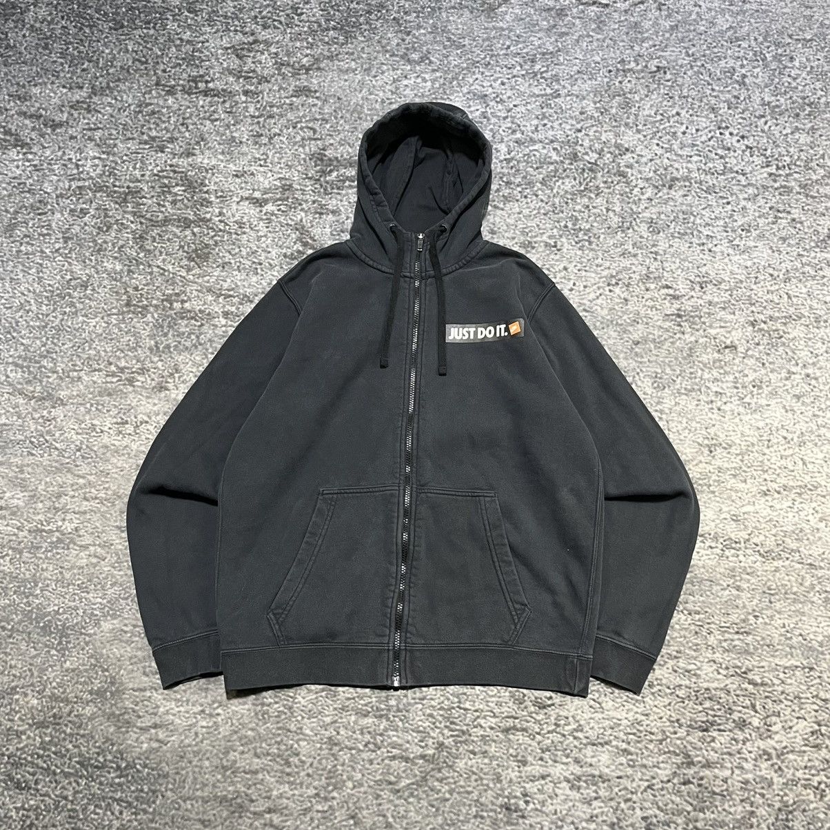 Nike Y2K Nike Just Do It Zip Up Hoodie Swoosh Black Medium Size US M / EU 48-50 / 2 - 1 Thumbnail