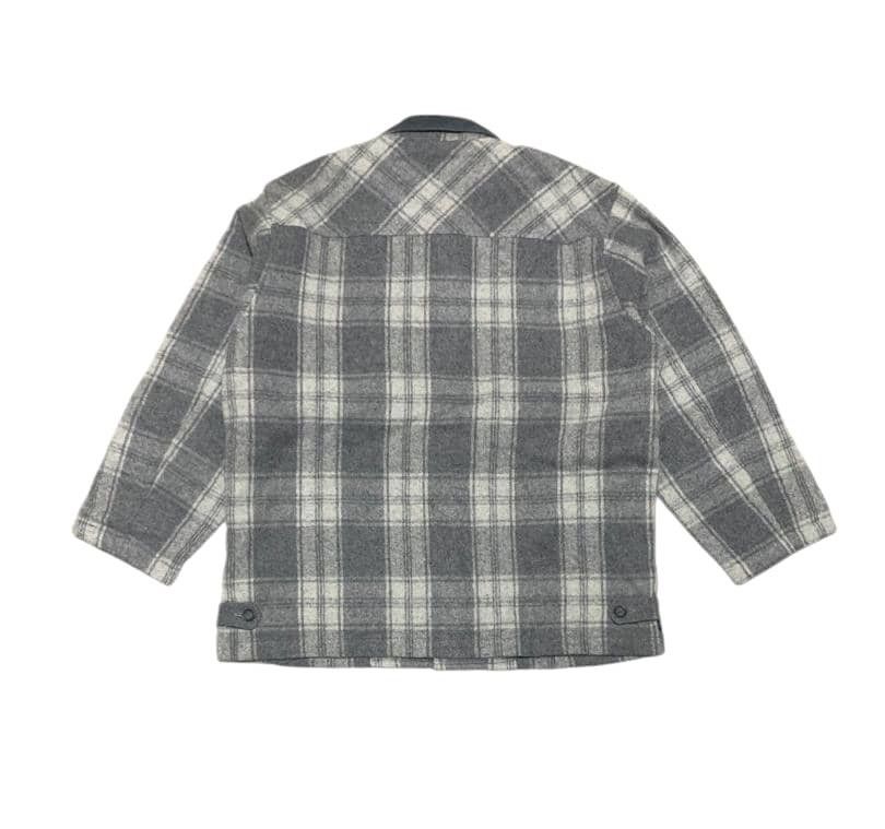 Japanese Brand Vintage Japanese Plaid Wool Flannel Shirt Jacket By Riverson Size US L / EU 52-54 / 3 - 4 Thumbnail