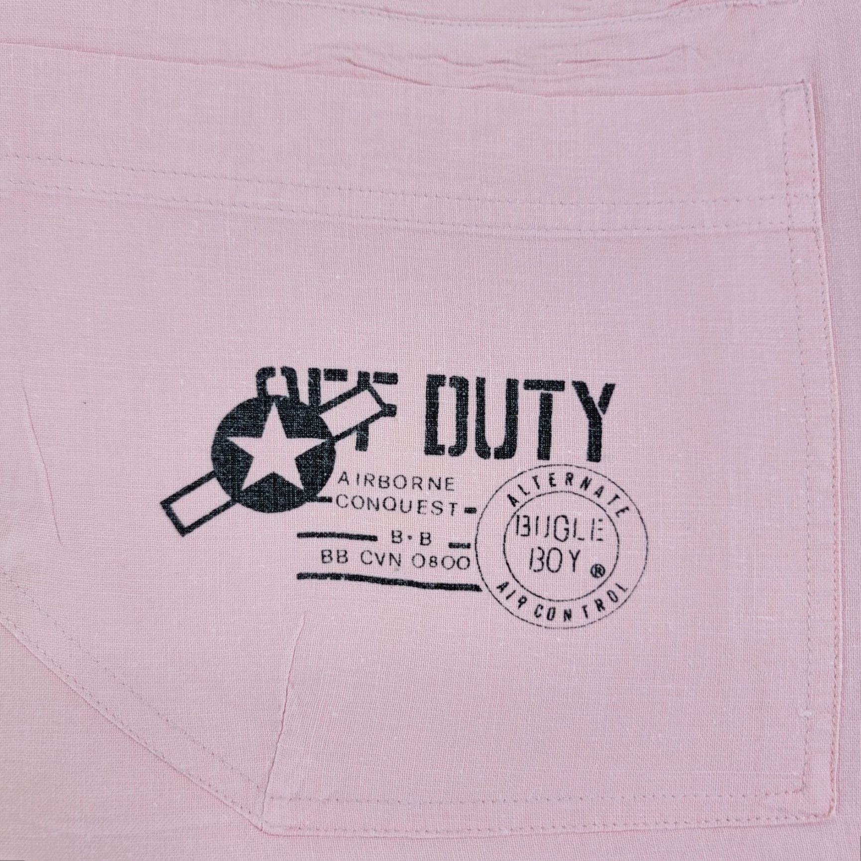 Bugle Boy VINTAGE Bugle Boy Shirt Mens Large Pink Short Sleeve Button Front Off Duty 90s Size US L / EU 52-54 / 3 - 2 Thumbnail