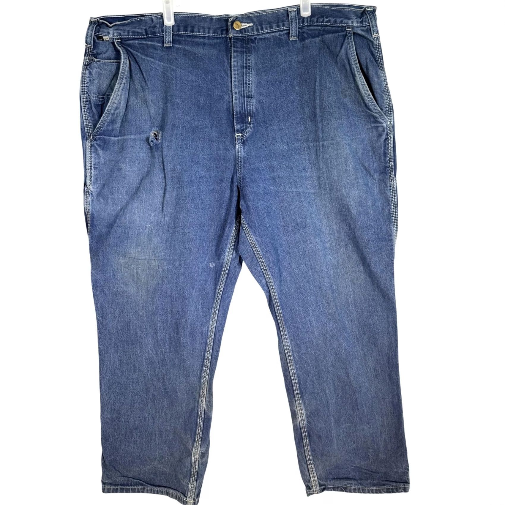 Carhartt VINTAGE Carhartt FR Work Jeans Mens 44x28 CAT2 Arc Flash Denim Workwear (44x28) Size US 44 / EU 60 - 2 Thumbnail