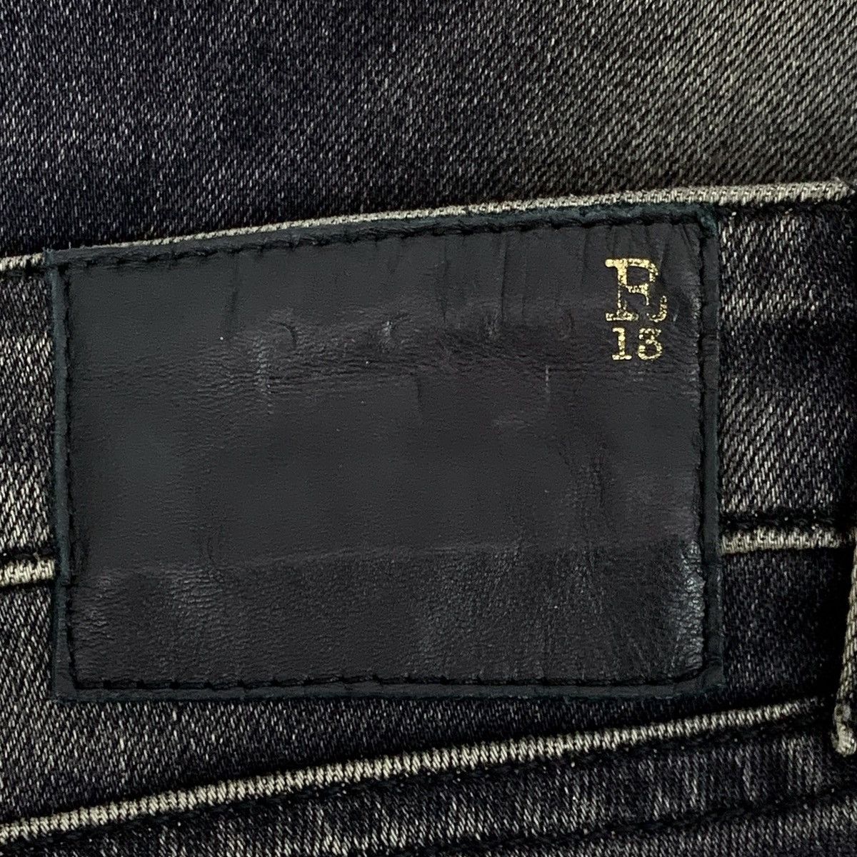 R13 R13 Black Washed Distressed Cotton Denim Pants K26WX Size 27" / US 4 / IT 40 - 6 Thumbnail