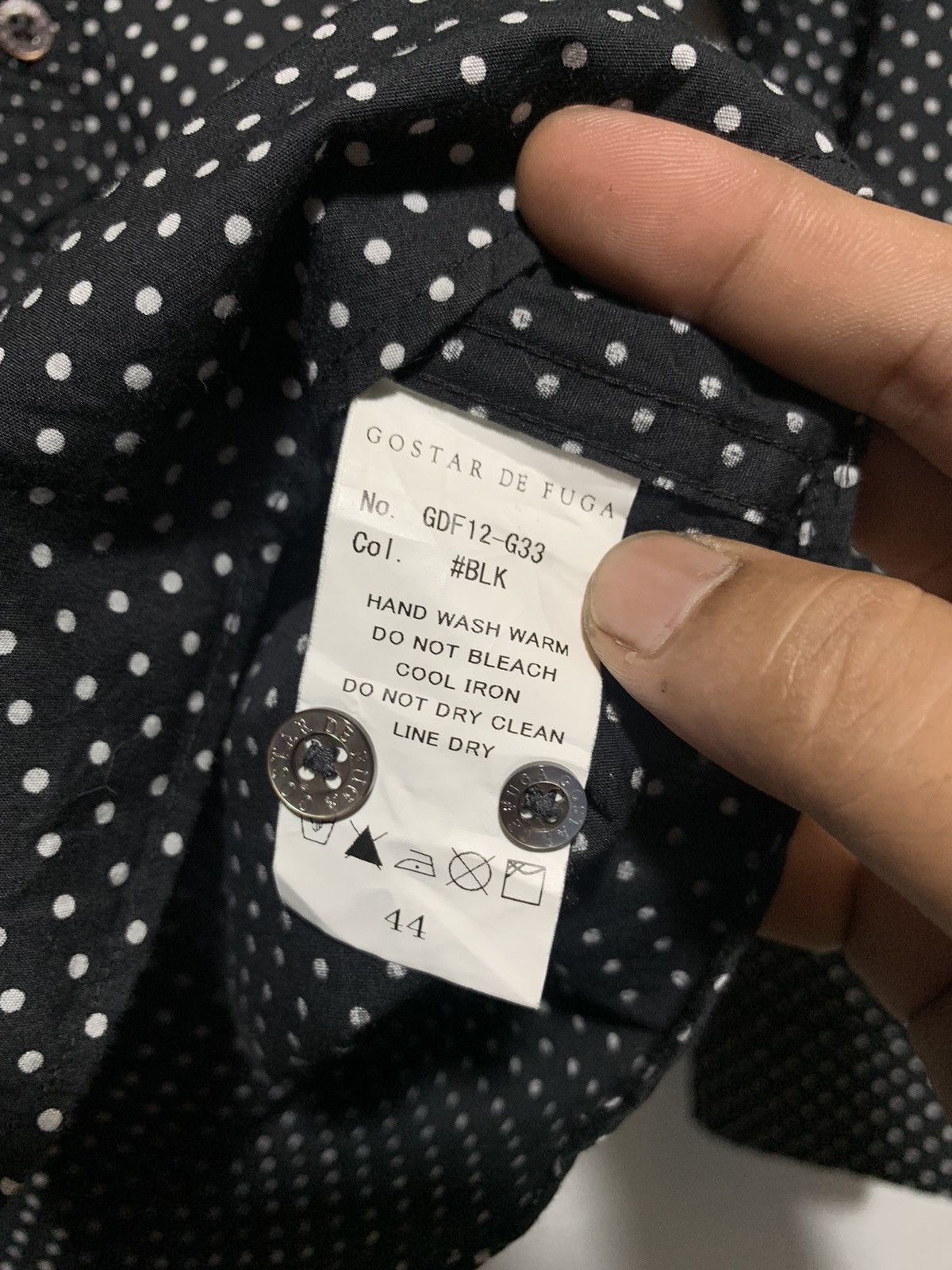 GOSTAR DE FUGA Gostar De Fuga gothic polka dot button down shirt LGB style Size US S / EU 44-46 / 1 - 10 Thumbnail