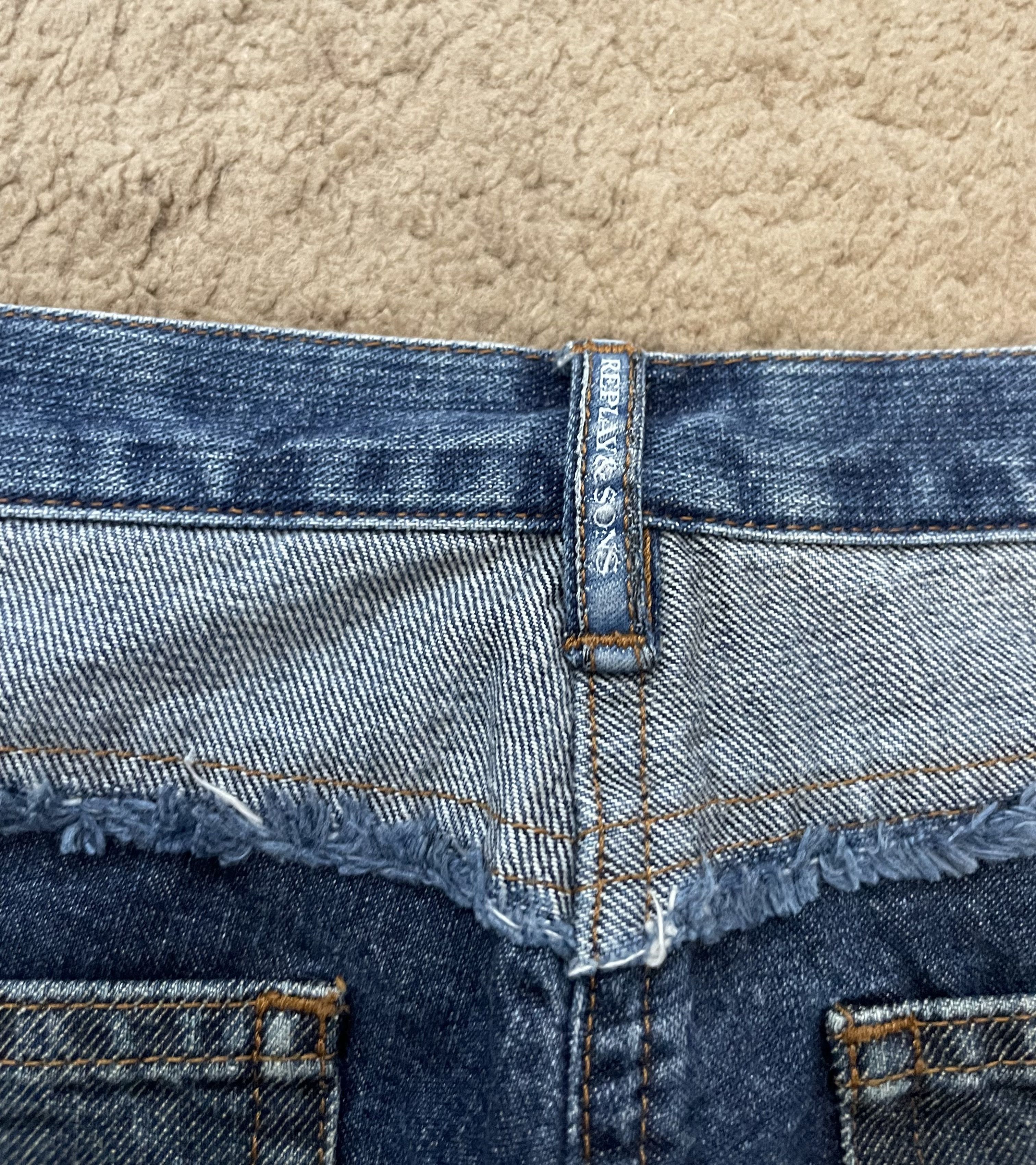Replay Flare Jeans Rise by REPLAY Patchwork Bootcut Hagi Denim Size US 27 - 4 Thumbnail