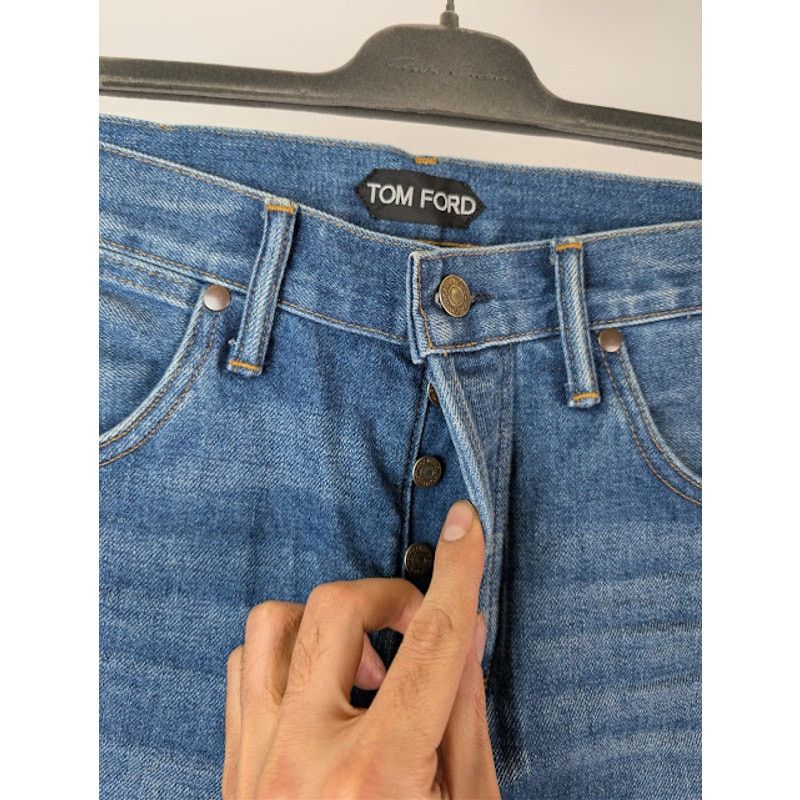 Tom Ford o1rshd1 Selvedge Tapered Denim Jeans in Blue Size US 30 / EU 46 - 7 Thumbnail
