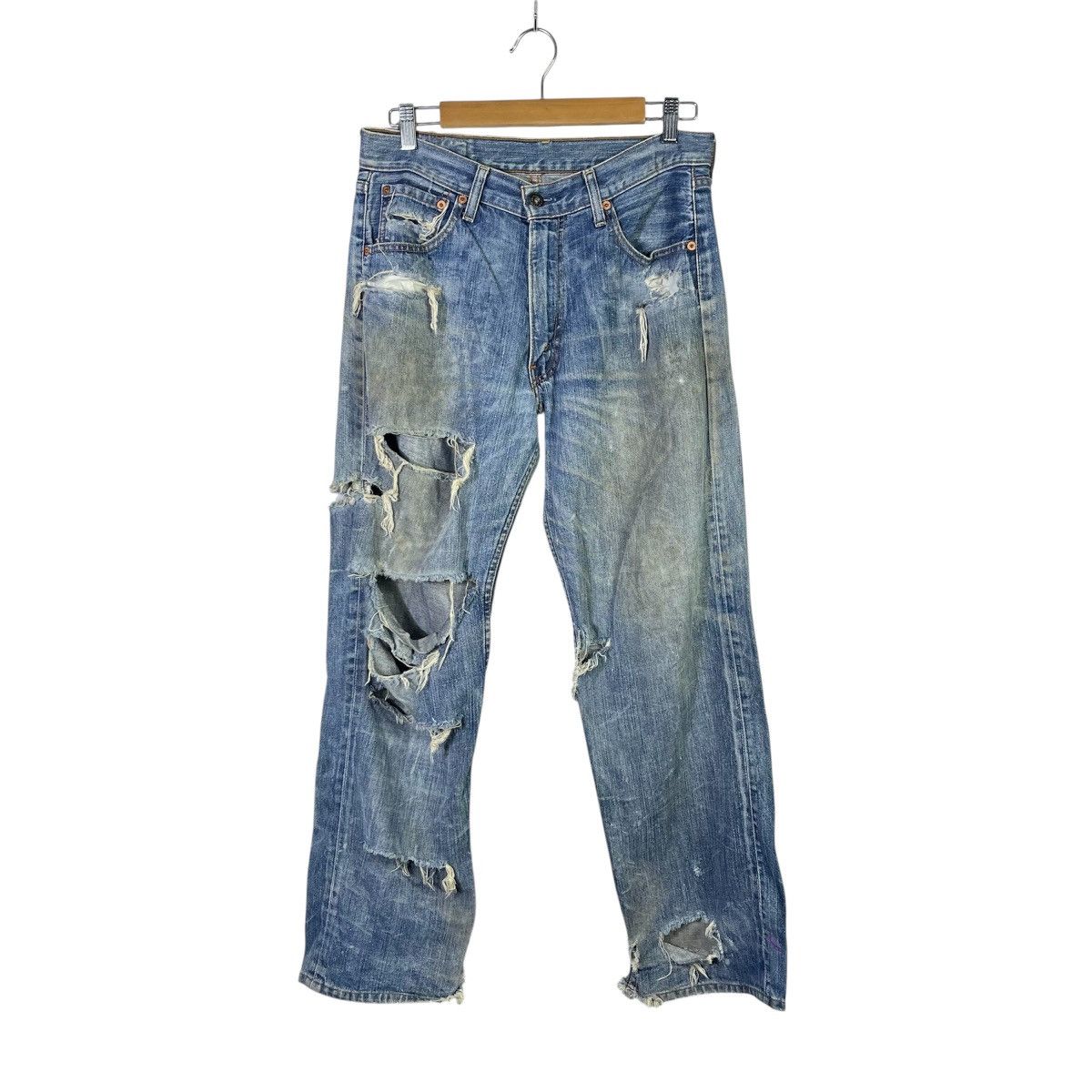 Levi's Vintage Clothing Vintage Levis 503 Distressed Trashed Jeans Size US 31 - 1 Thumbnail
