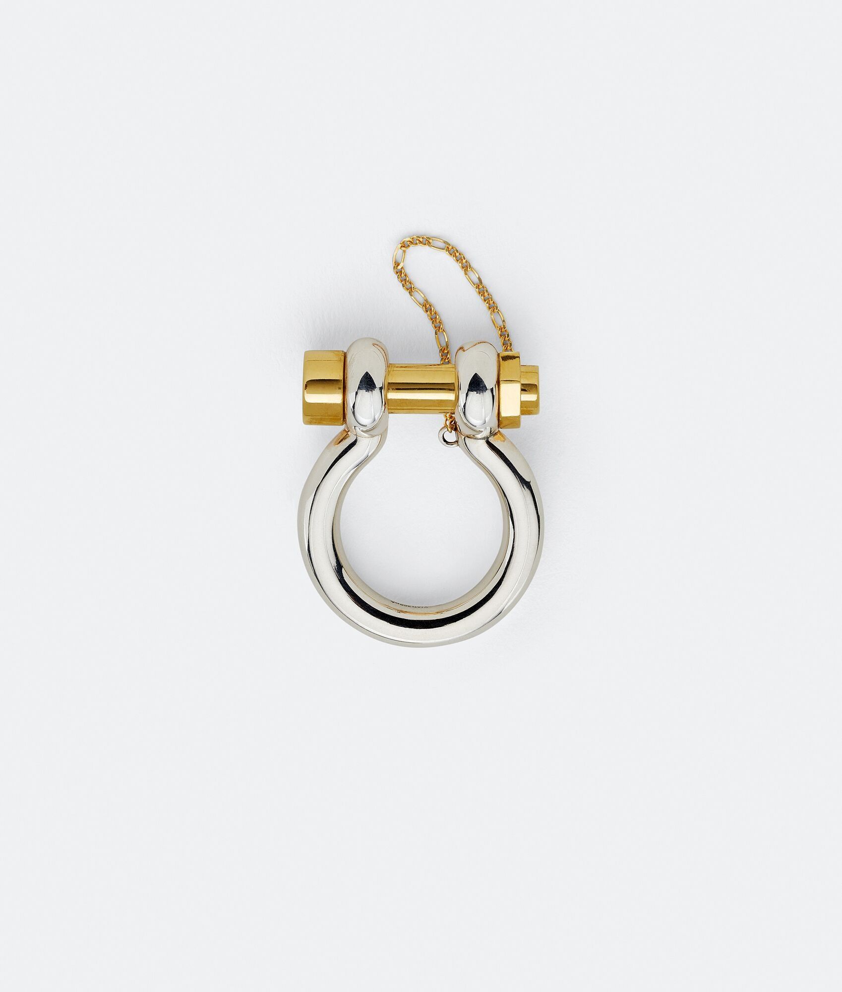 Bottega Veneta o1n1vont0325 Size: OS / Bolt Ring in Silver/Gold Size ONE SIZE - 1 Thumbnail