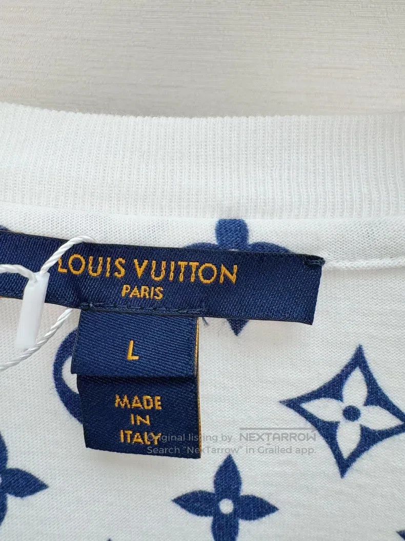 Louis Vuitton Louis Vuitton Blue printed four flower short sleeves Size US L / EU 52-54 / 3 - 2 Thumbnail