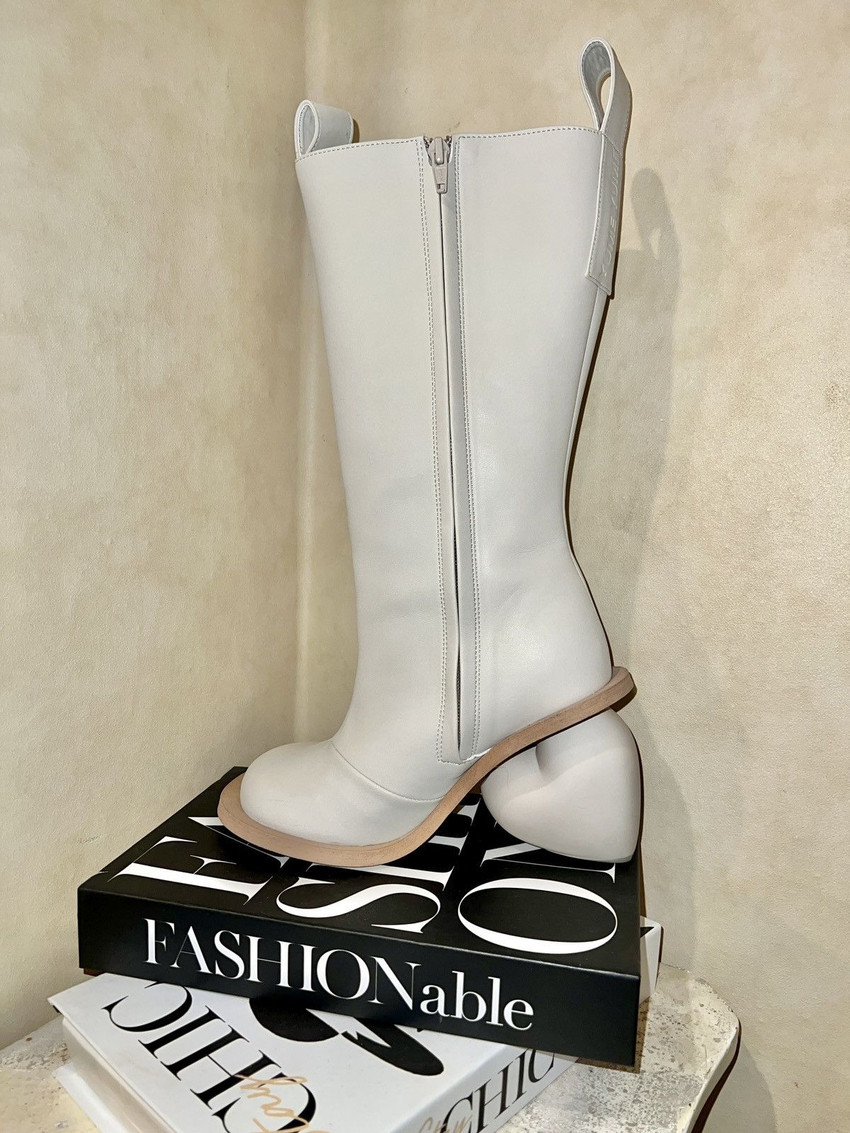 YUME YUME ARCHIVAL YUME YUME Love Heel Knee-High Boots - White Size US 6 / IT 36 - 5 Thumbnail