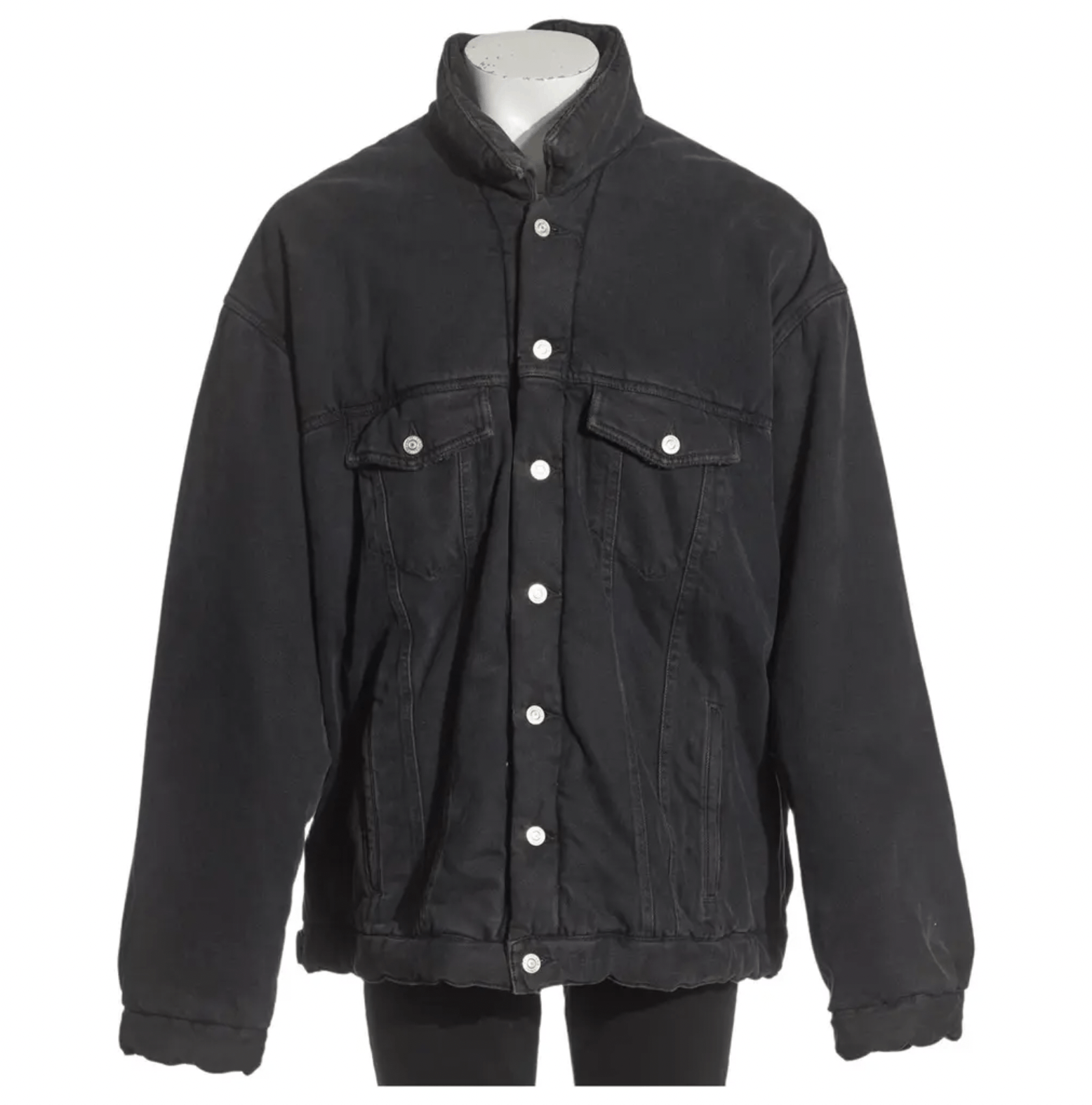 Balenciaga Balenciaga SS22 Padded Oversized Washed Denim Jacket Size US XL / EU 56 / 4 - 1 Thumbnail