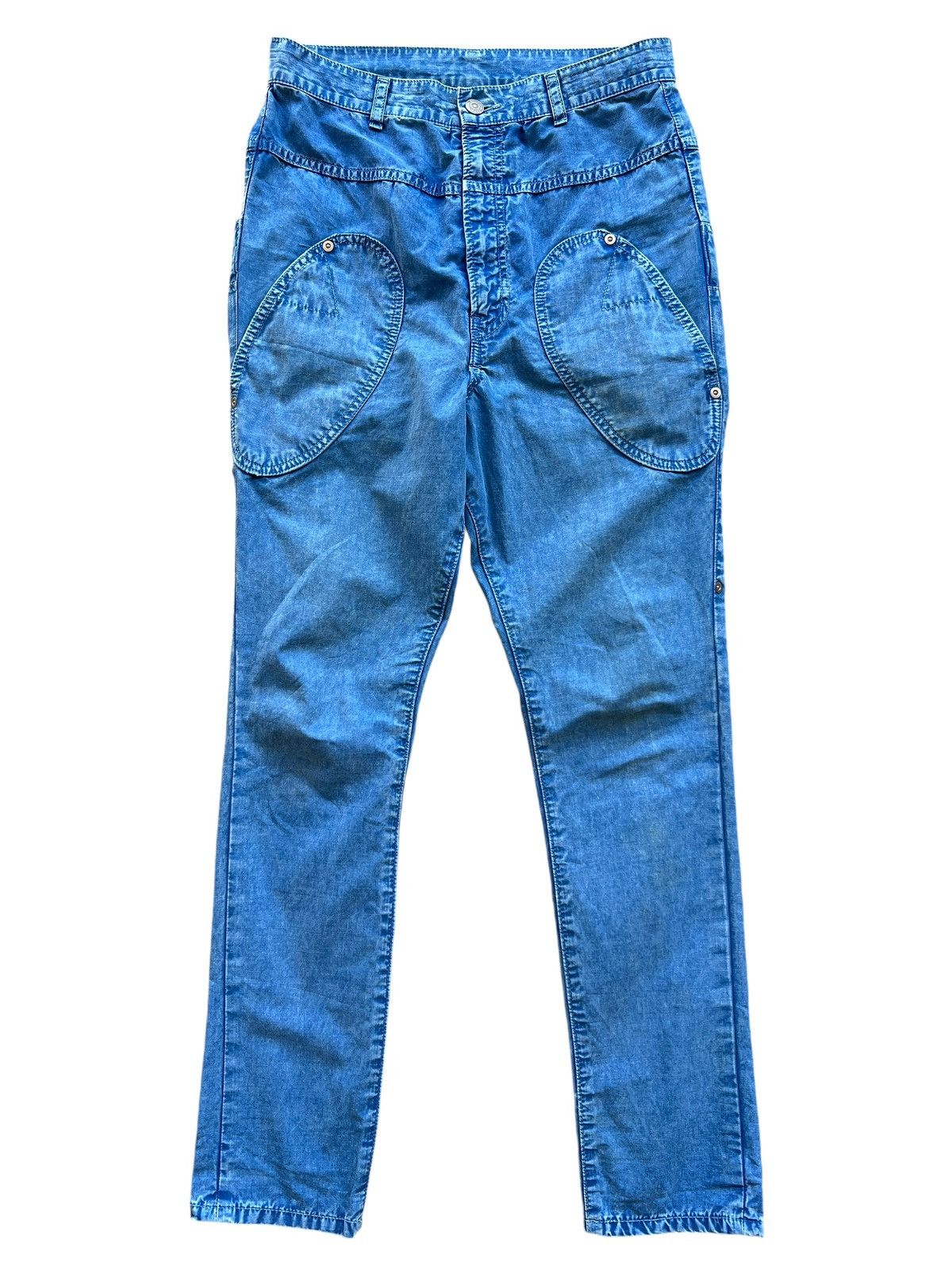 Designer × Issey Miyake × mercibeaucoup Mercibeaucoup By Issey Miyake Multipocket Denim Pants Size 29" - 2 Thumbnail