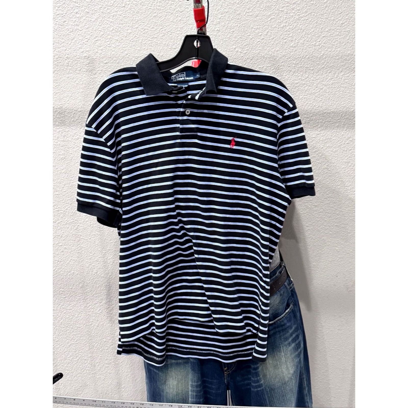 Polo Ralph Lauren Polo Ralph Lauren Rugby Polo Shirt Bleu Black Stripe Medium M Mens Size US M / EU 48-50 / 2 - 3 Thumbnail