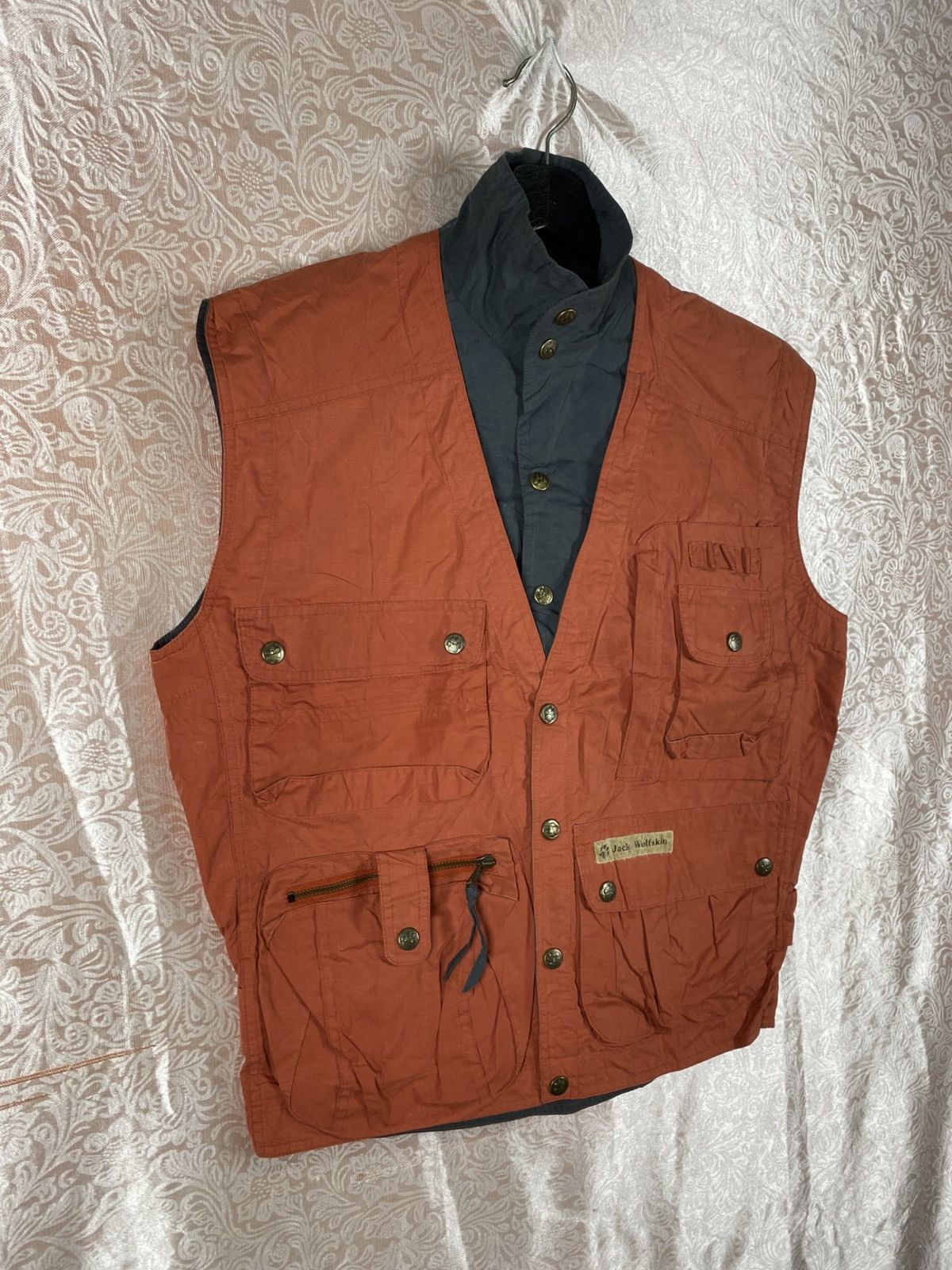 Jack Wolfskin Vintage Jack Wolfskin Utility Vest Burnt Orange Multi Pocket Size US M / EU 48-50 / 2 - 5 Thumbnail