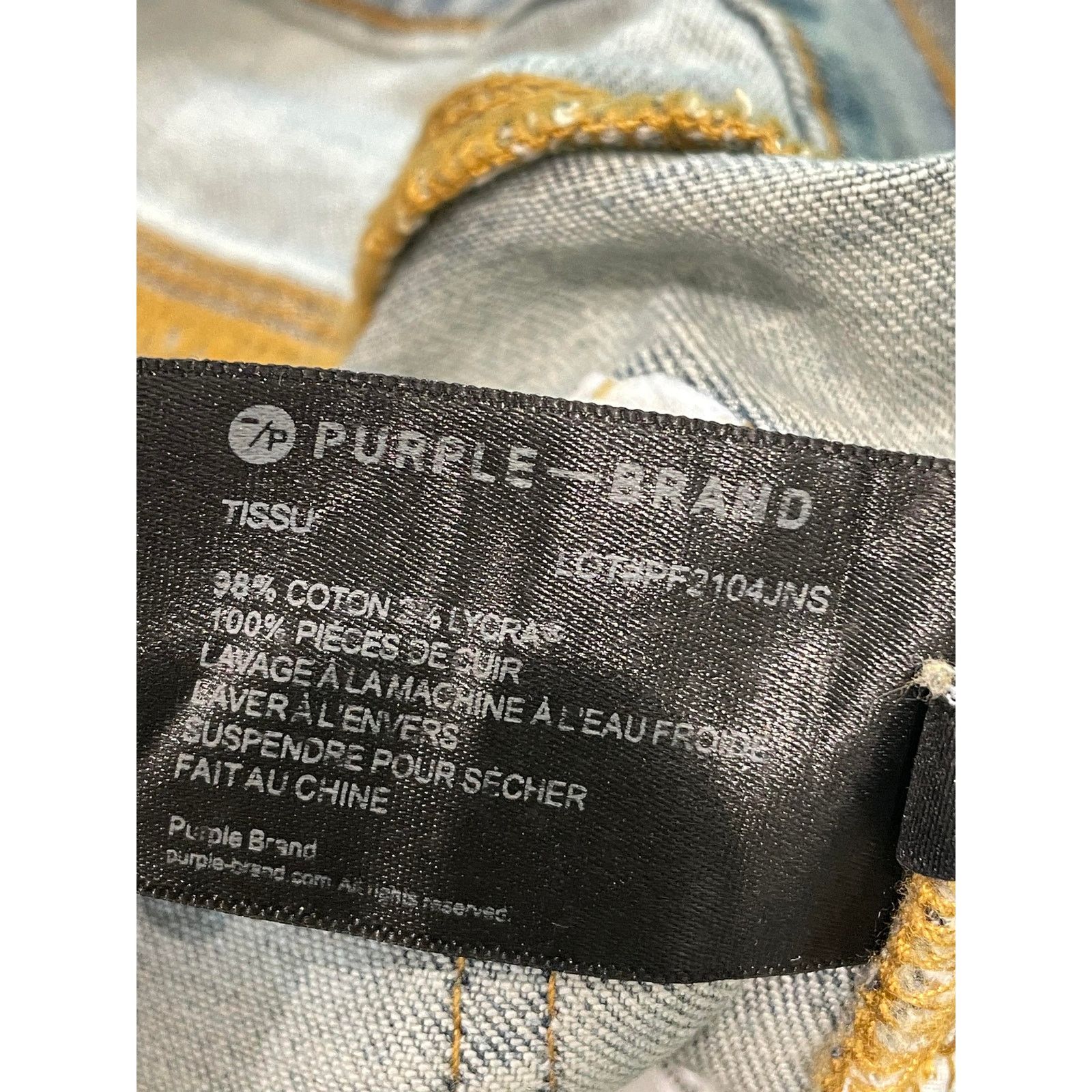 Purple Brand Purple Brand "Shine" Light Wash Blue Jeans Size US 34 / EU 50 - 10 Thumbnail