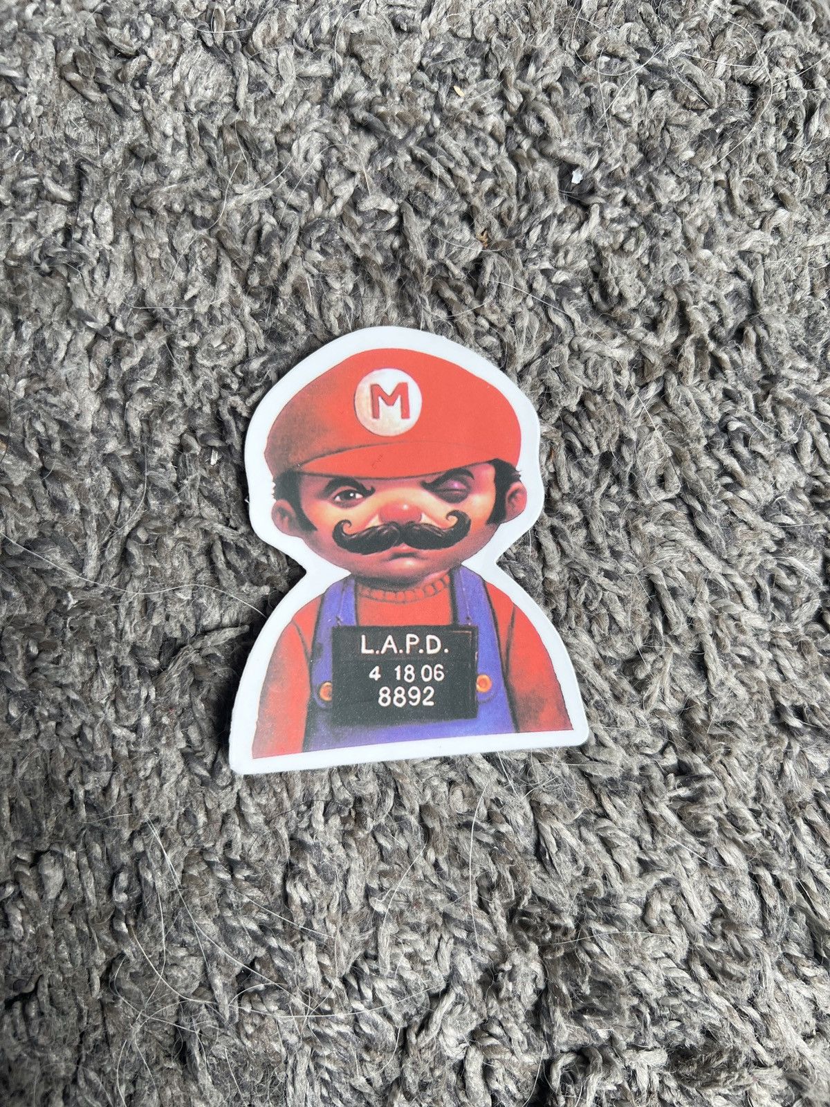 Nintendo Nintendo Mario L.A.P.D. Mugshot Sticker Size ONE SIZE - 1 Thumbnail