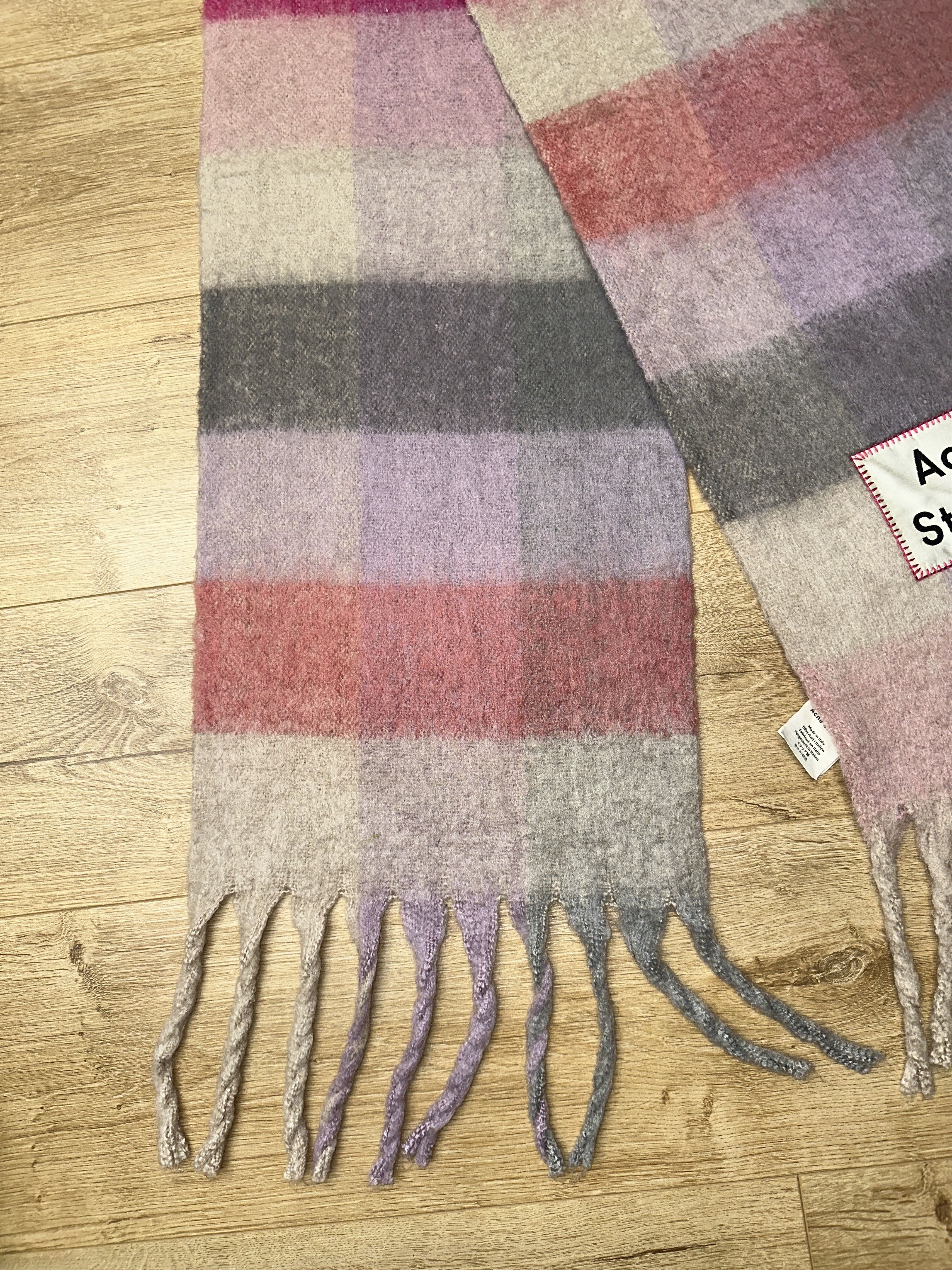 Acne Studios Acne Studios Checked Mohair Wool Scarf Unisex 250Cm Size ONE SIZE - 7 Thumbnail