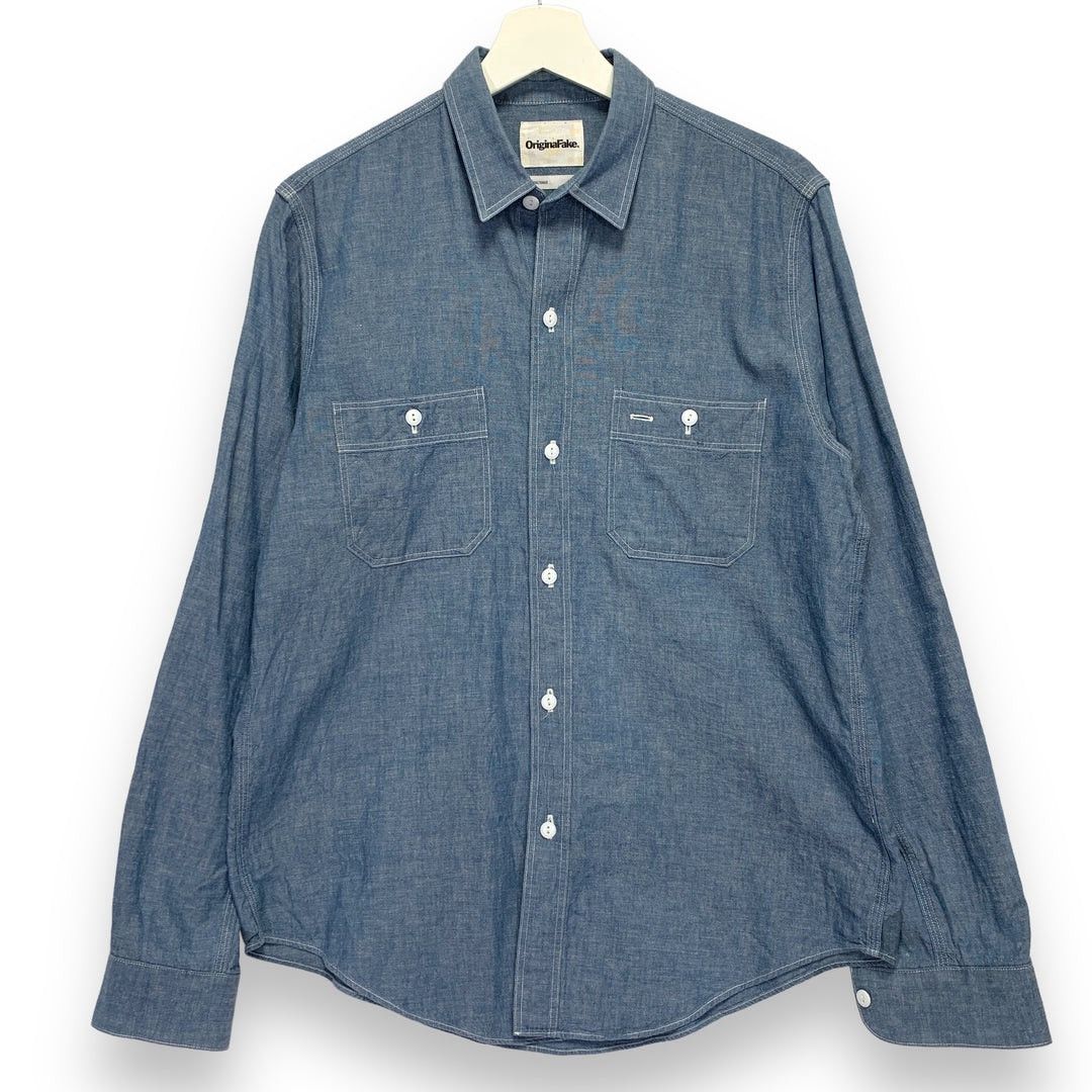 Kaws ORIGINAL FAKE ( KAWS ) 12SS CHAMBRAY X BD L/S SHIRT Size US M / EU 48-50 / 2 - 1 Thumbnail