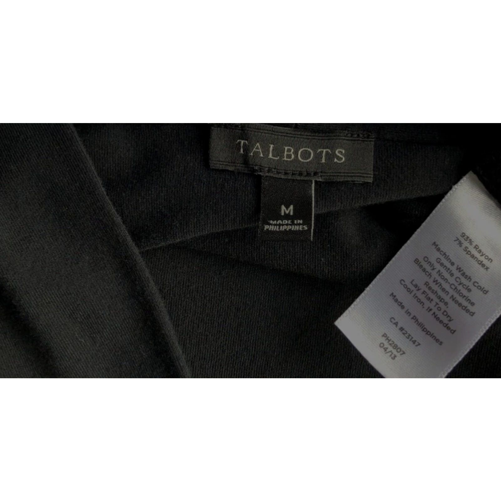 Talbots Talbots Blouse Sleeveless M Black V-Neck Size M / US 6-8 / IT 42-44 - 5 Thumbnail