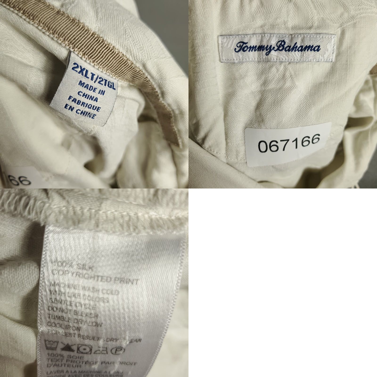 Tommy Bahama Tommy Bahama Shirt Mens 2XLT Beige Silk Hawaiian Button Up Short Sleeve Collared Beach Tropical Hawaiian Modern 2XLT Mens Regular Silk Button-Up Size US XXL / EU 58 / 5 - 8 Thumbnail
