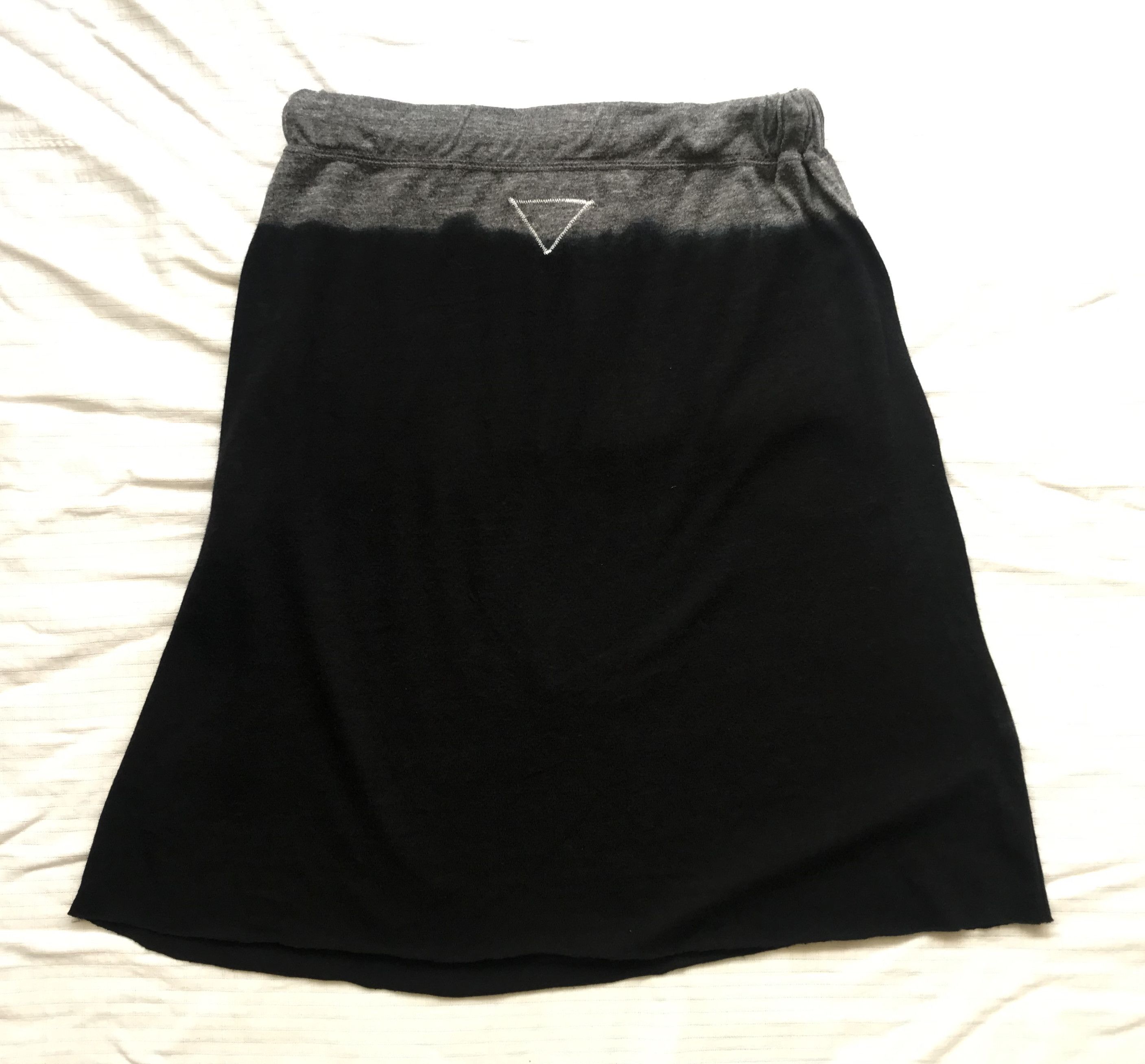 Ron Herman (SK27) RHC Ron Herman Gray Black Sweat Knee Drawstring Skirt Size 26" / US 2 / IT 38 - 5 Thumbnail