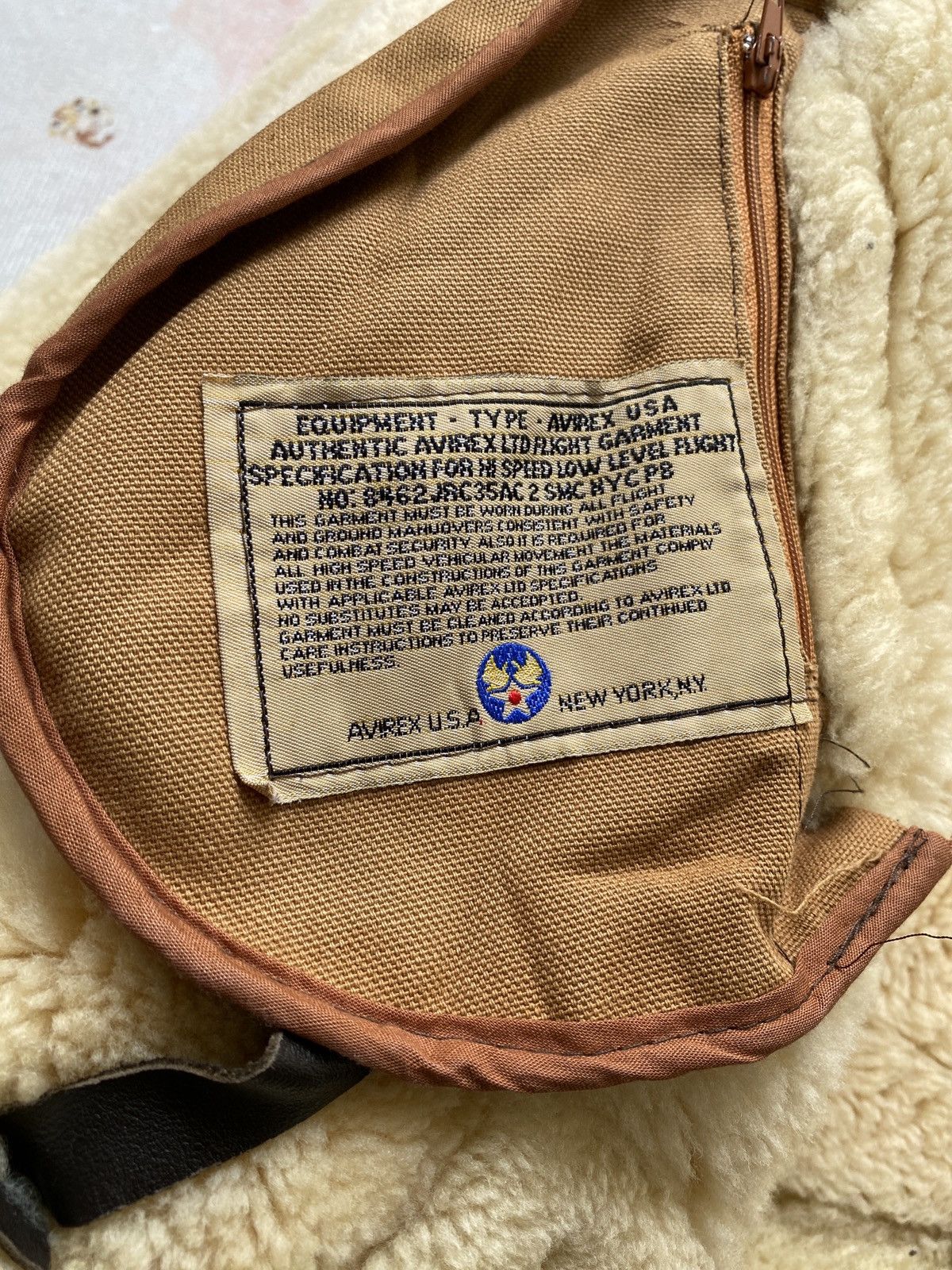 Avirex Vintage 80s Avirex B3 Sheepskin Us Army Air Force Jacket Size US L / EU 52-54 / 3 - 21 Thumbnail