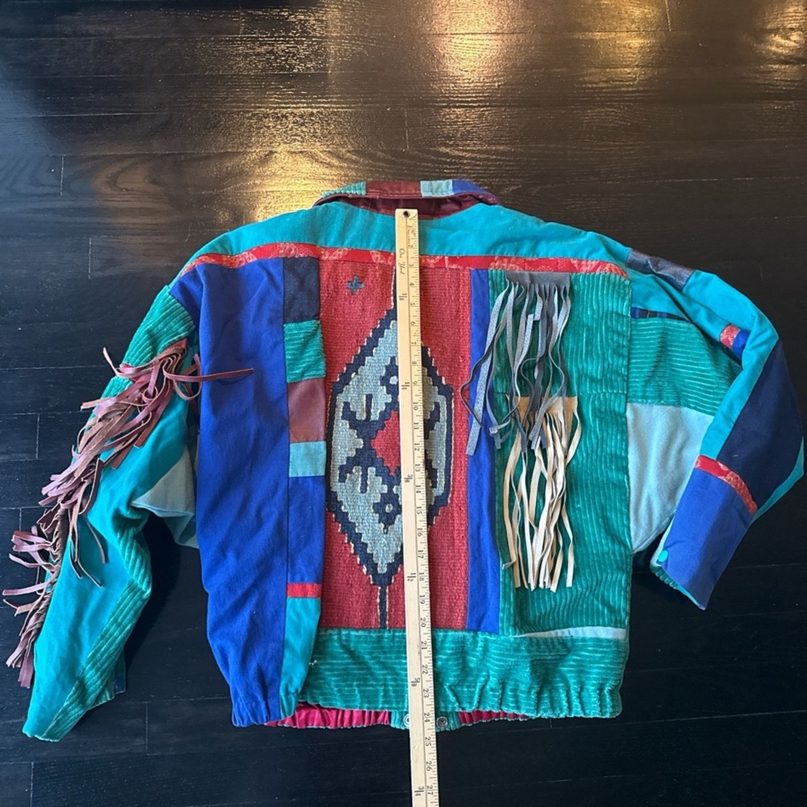 Other Vintage Santa Fe recreations Patchwork Jkt with Fringe Size M / US 6-8 / IT 42-44 - 6 Thumbnail